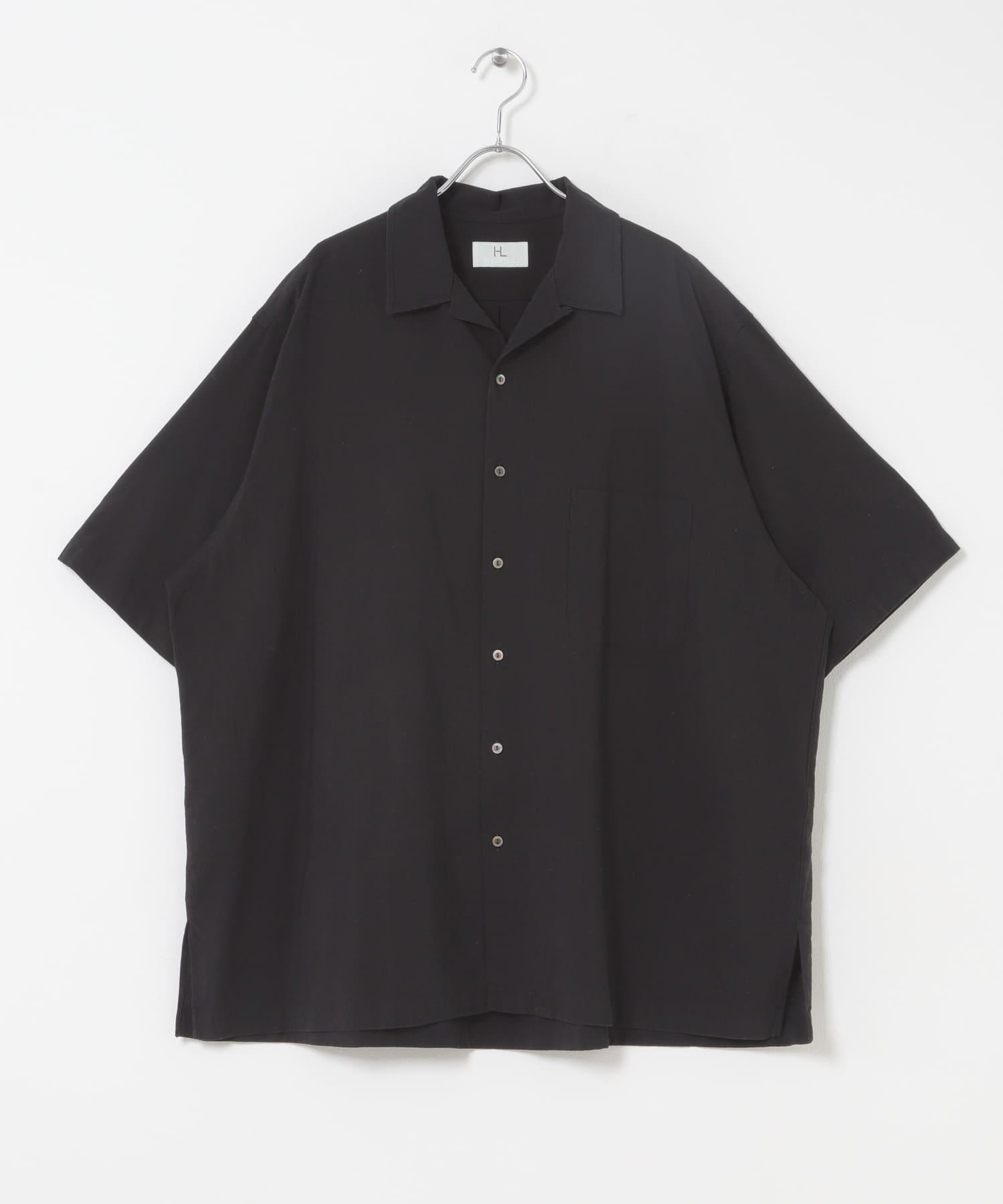 HERILL　Silkcottonnep Opencolorshirt Black 2