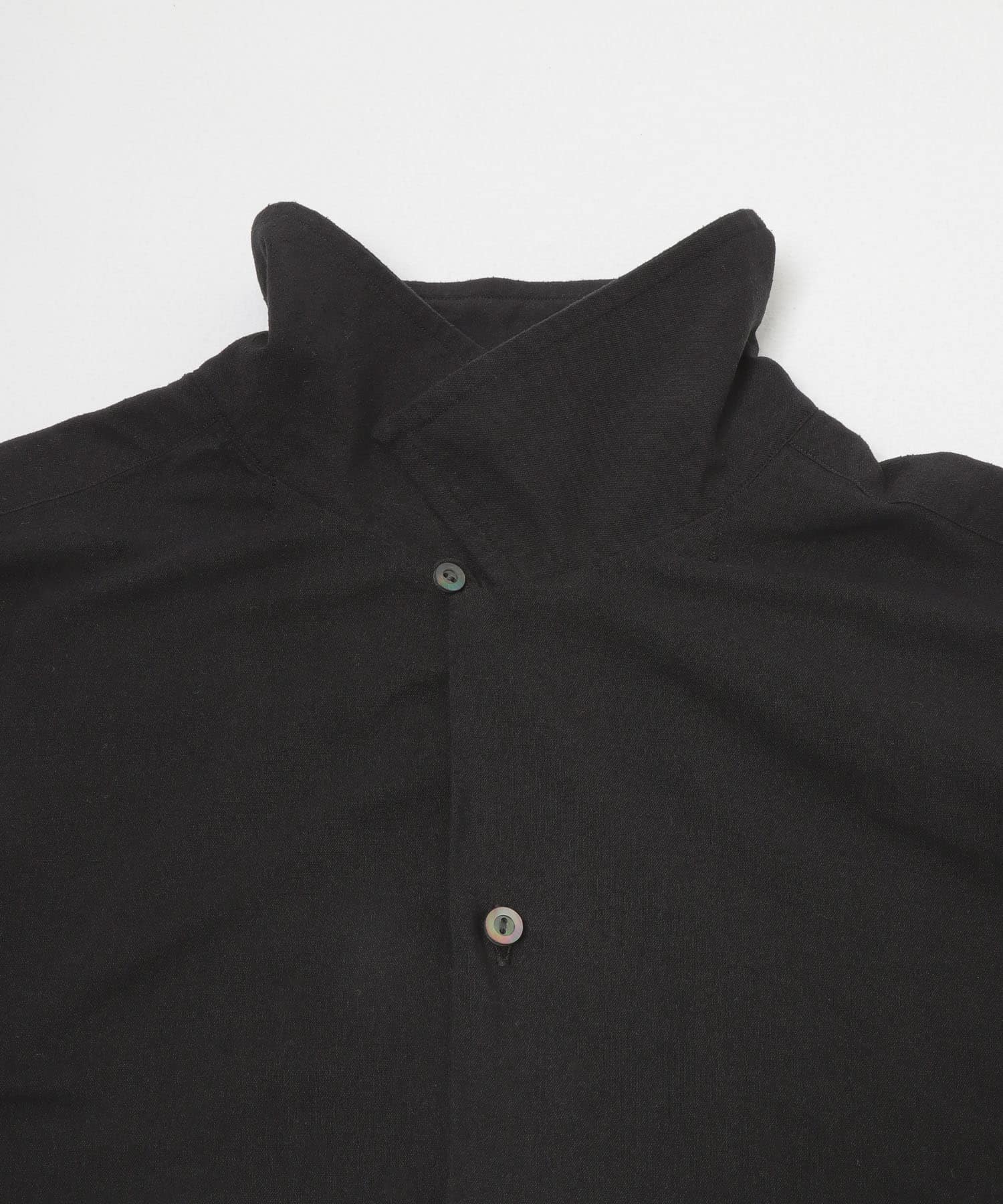 HERILL　Silkcottonnep Opencolorshirt Black 2