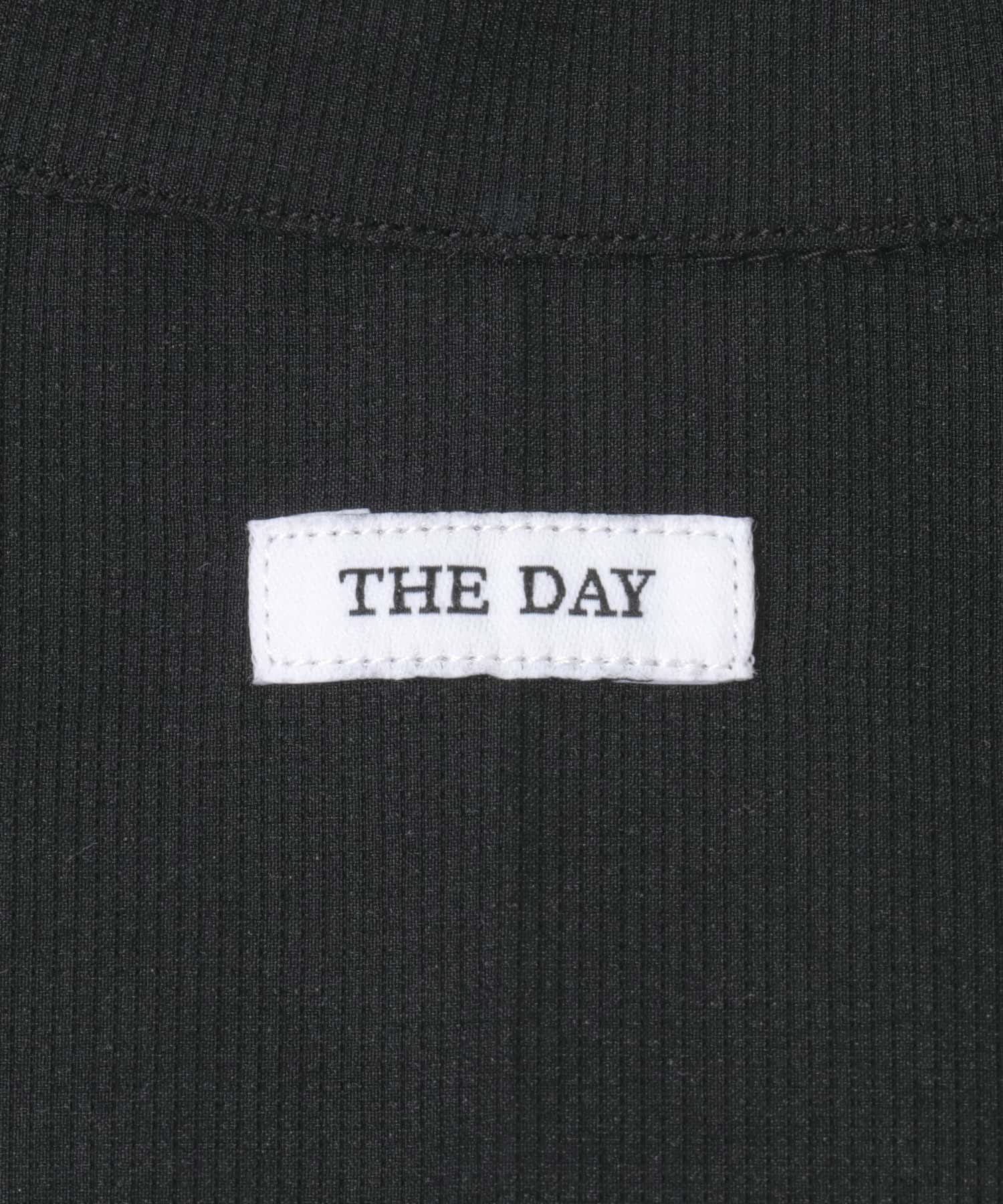 THE DAY　QUICK DRY STRETCH OPEN COLLAR SHIRT BLACK 2