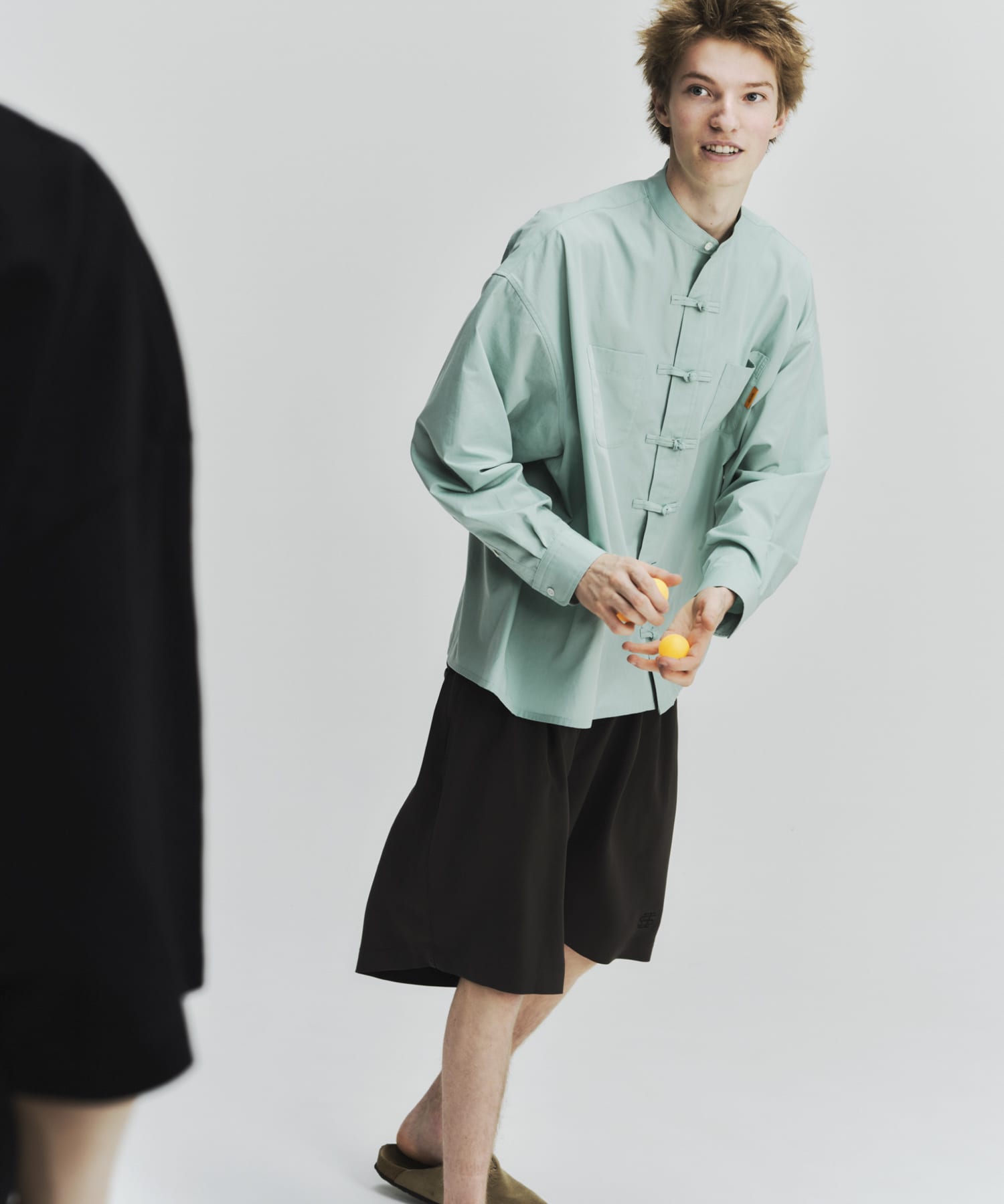 SEE SEE　KUNG FU LS SHIRT MINT M
