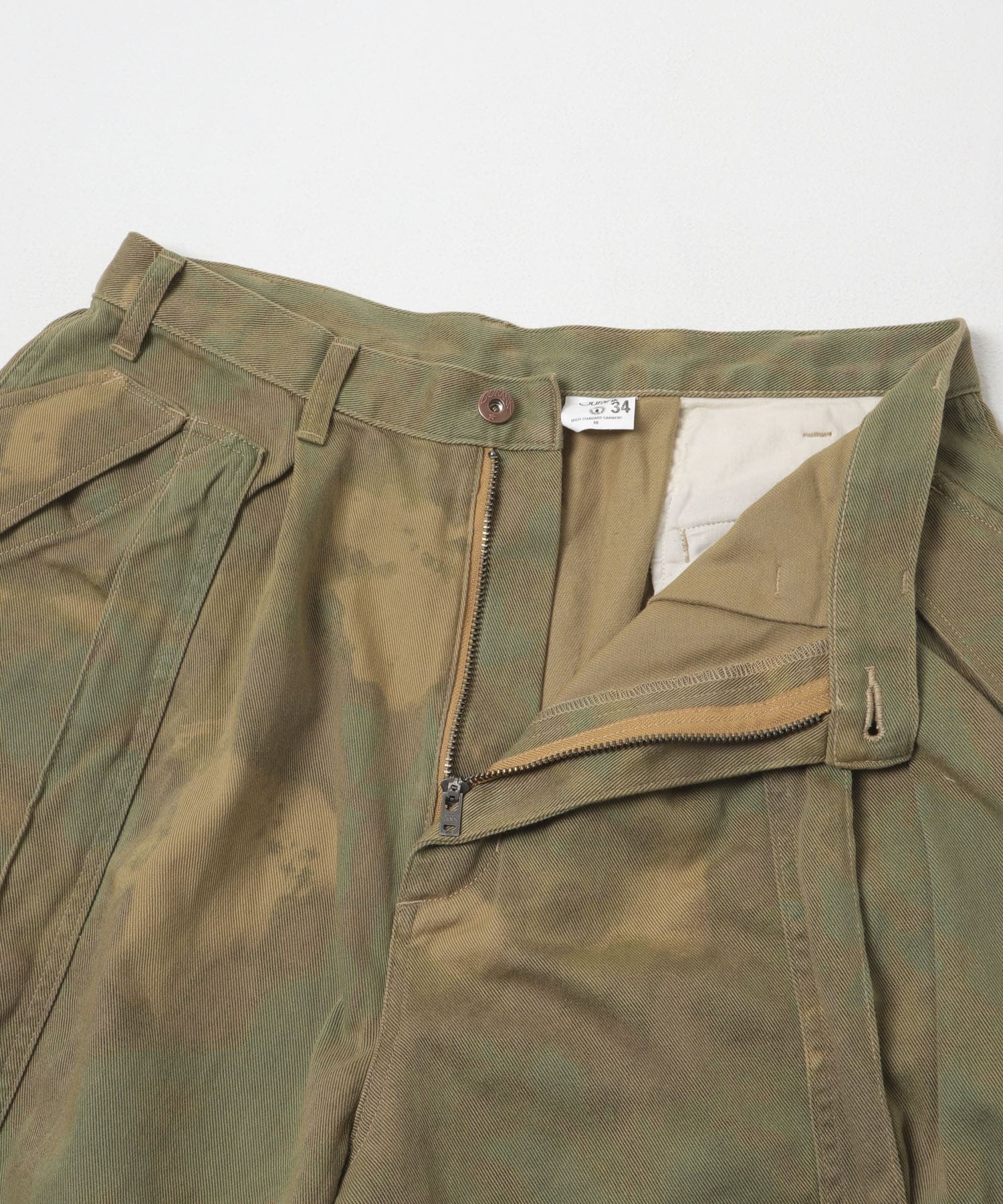 Gurank　CAMO CARGO SHORTS BEG 34