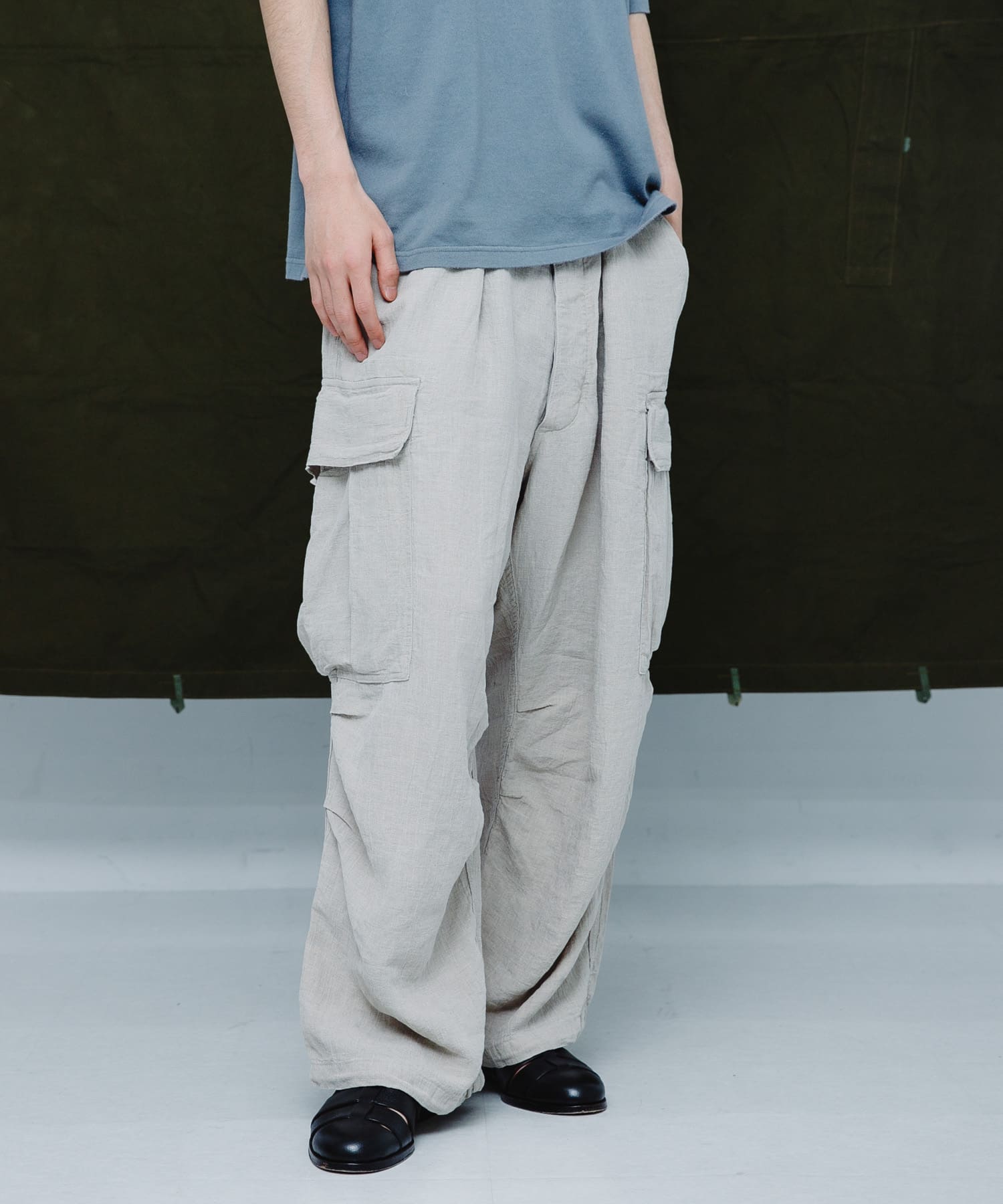 HERILL　Linen Jungle fatigue pants Natural 2