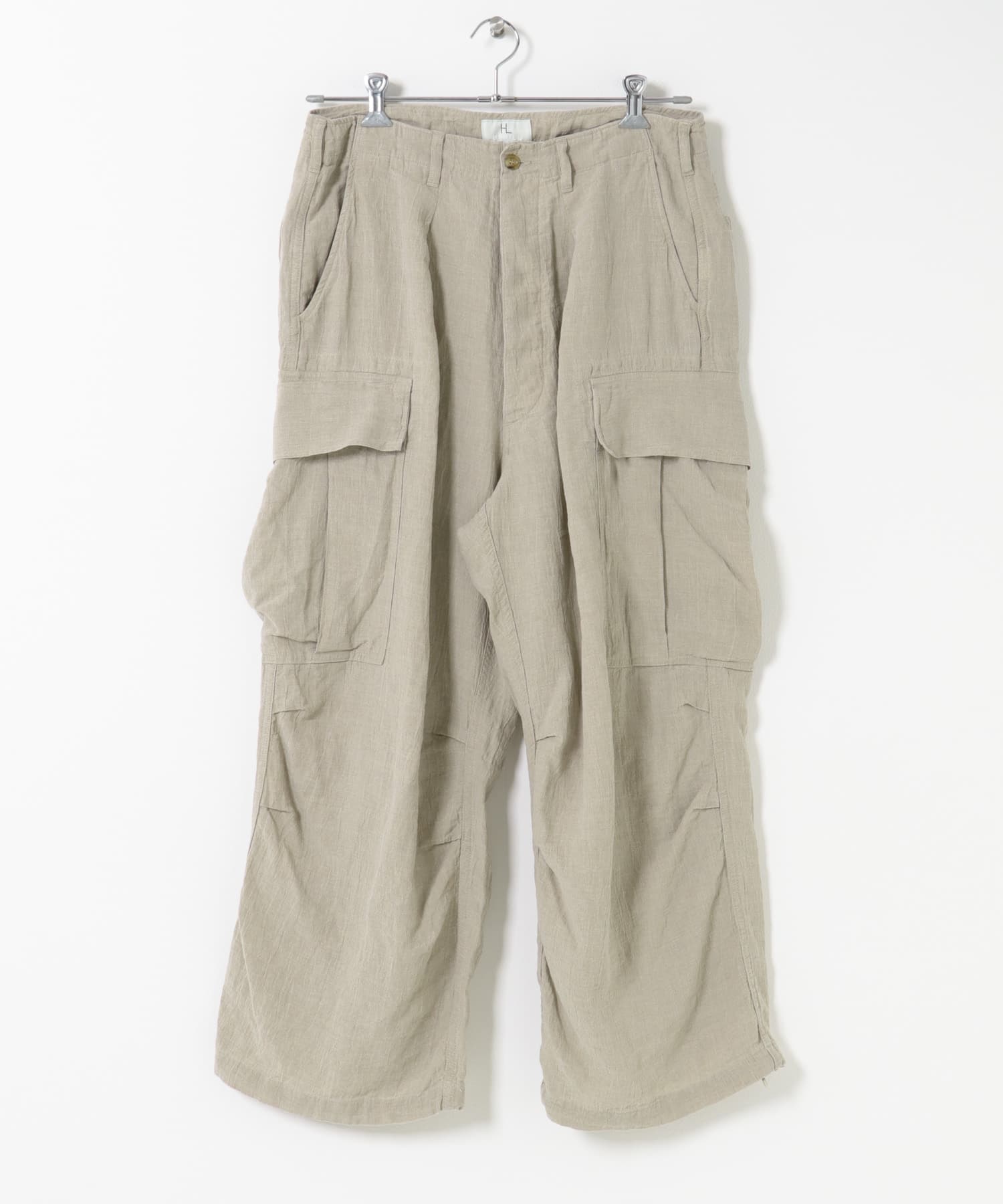 HERILL　Linen Jungle fatigue pants Natural 2