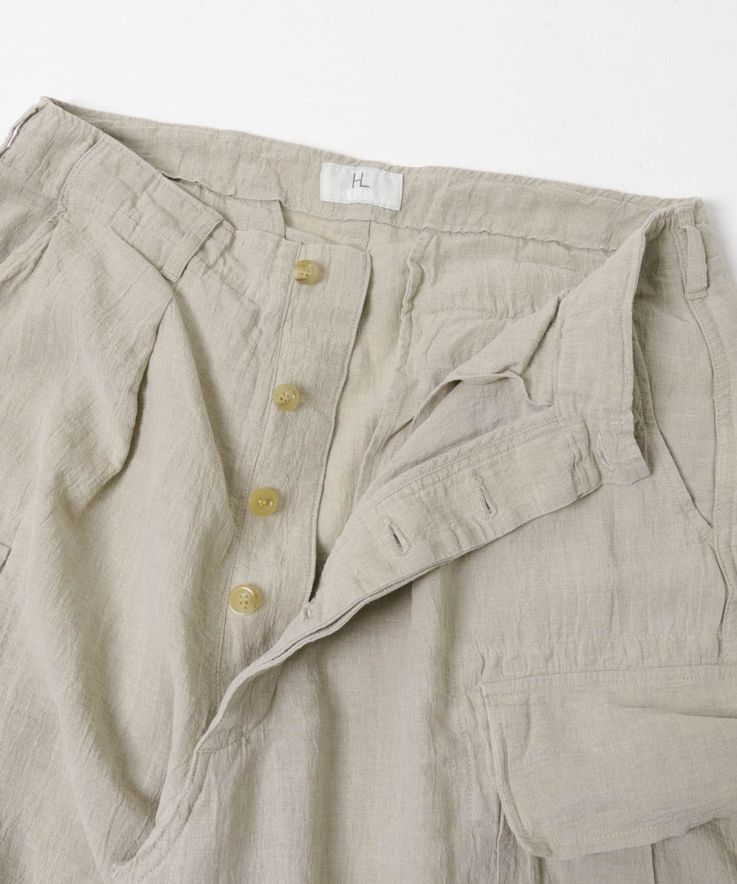 HERILL　Linen Jungle fatigue pants Natural 2