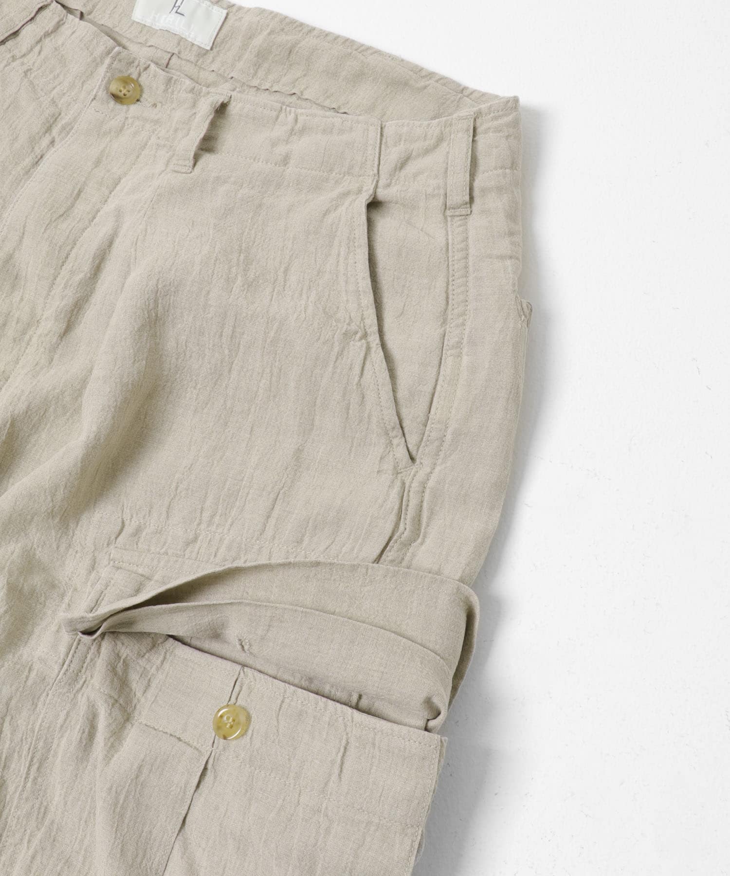 HERILL　Linen Jungle fatigue pants Natural 2
