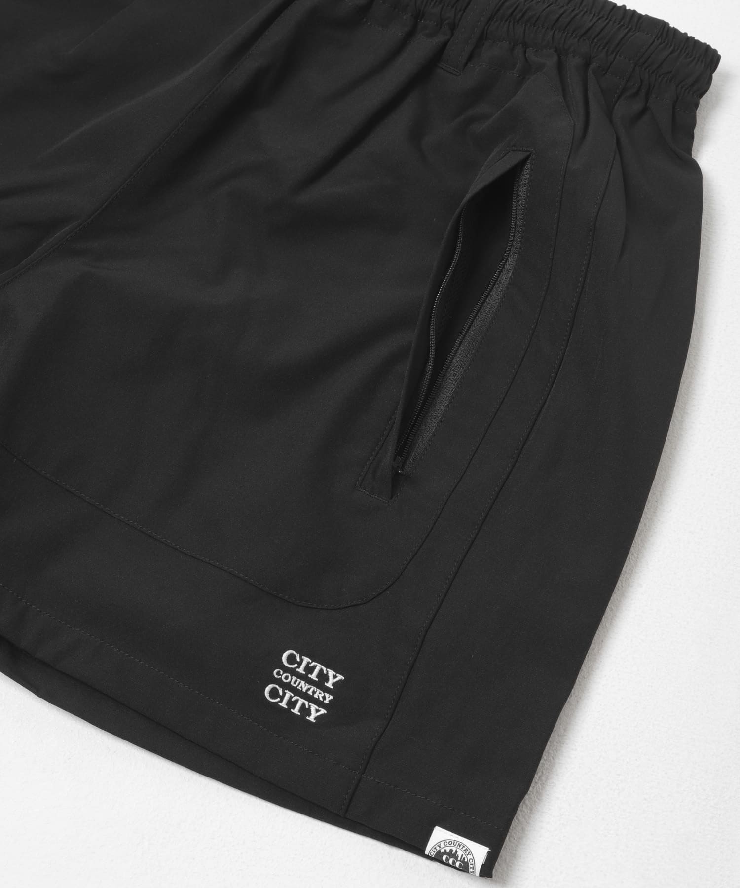 CITY COUNTRY CITY　STRECH NYLON EASY SHORTS BLACK M