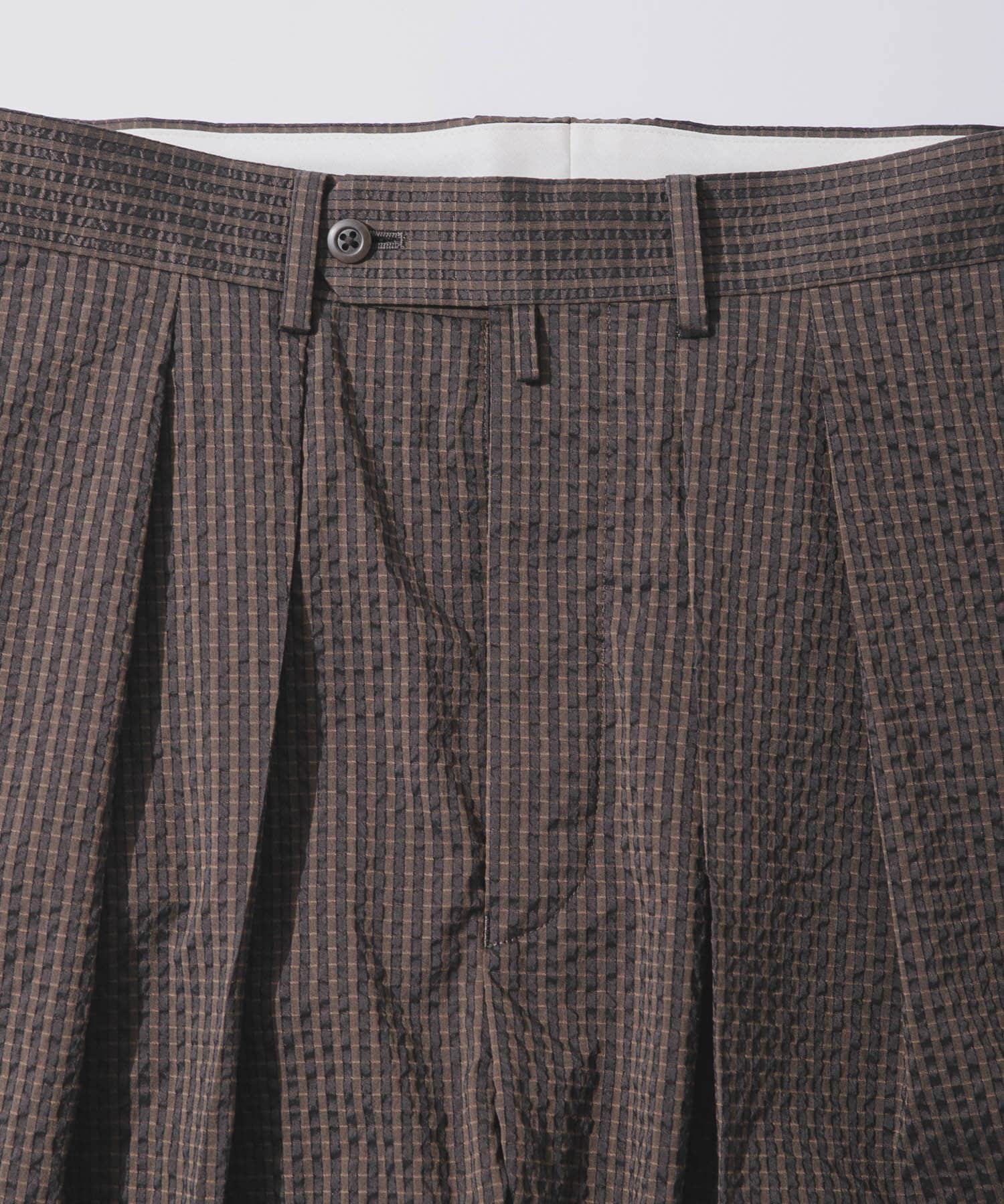 『別注』NEAT×URBS　DOT'S SEERSUCKER WIDE BROWN 44