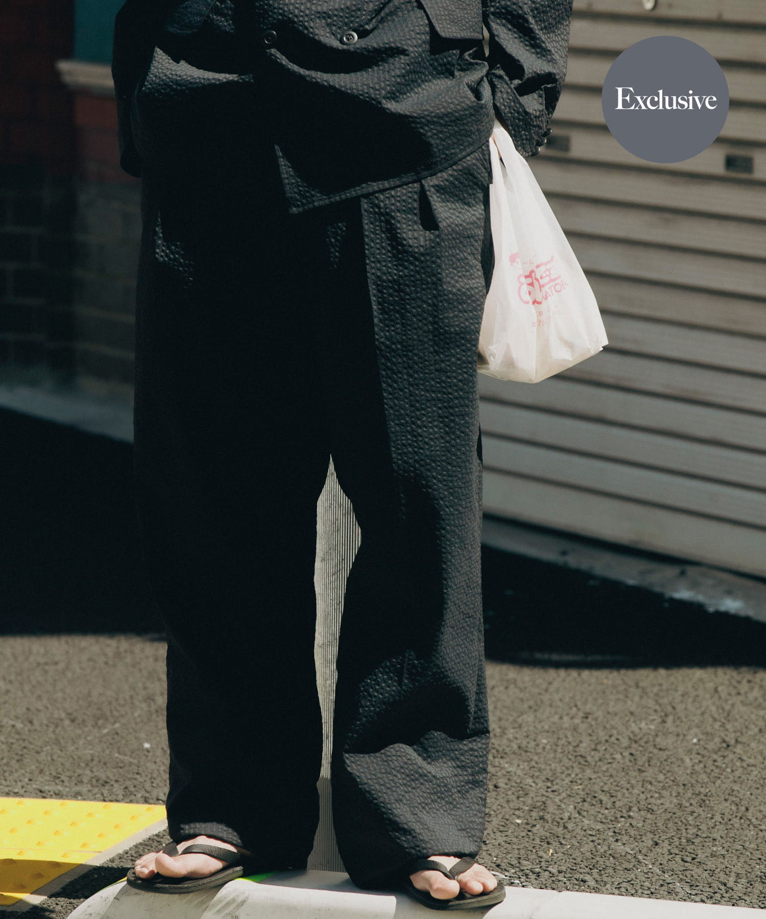 『別注』NEAT×URBS　DOT'S SEERSUCKER WIDE