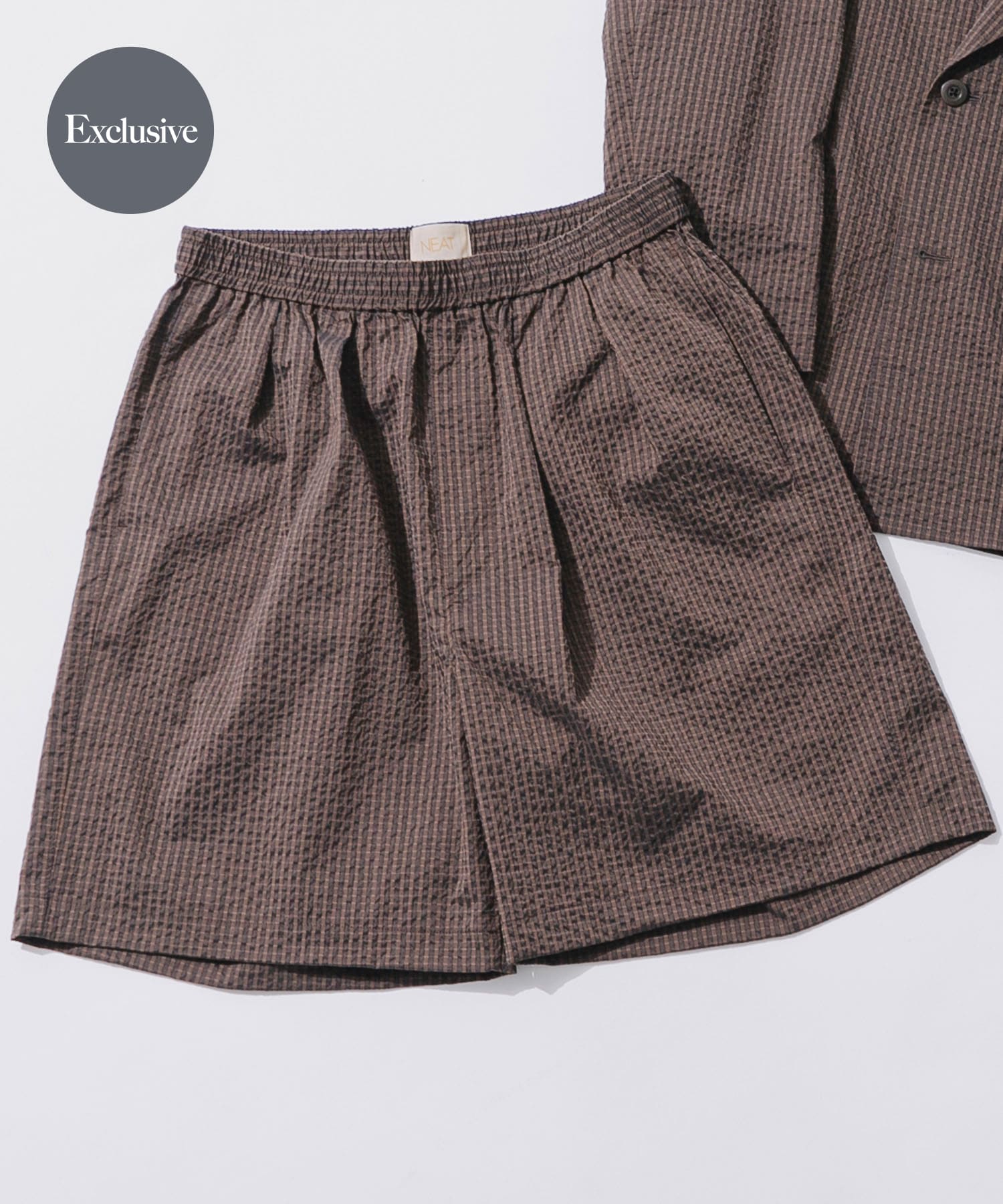 『別注』NEAT×URBS　DOT'S SEERSUCKER TRUNKS