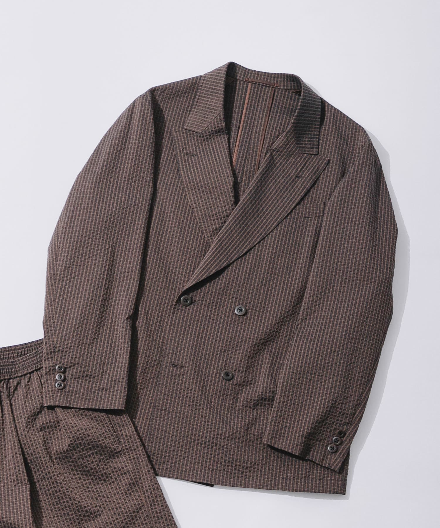 『別注』NEAT×URBS　DOT'S SEERSUCKER DOUBLE BROWN 44