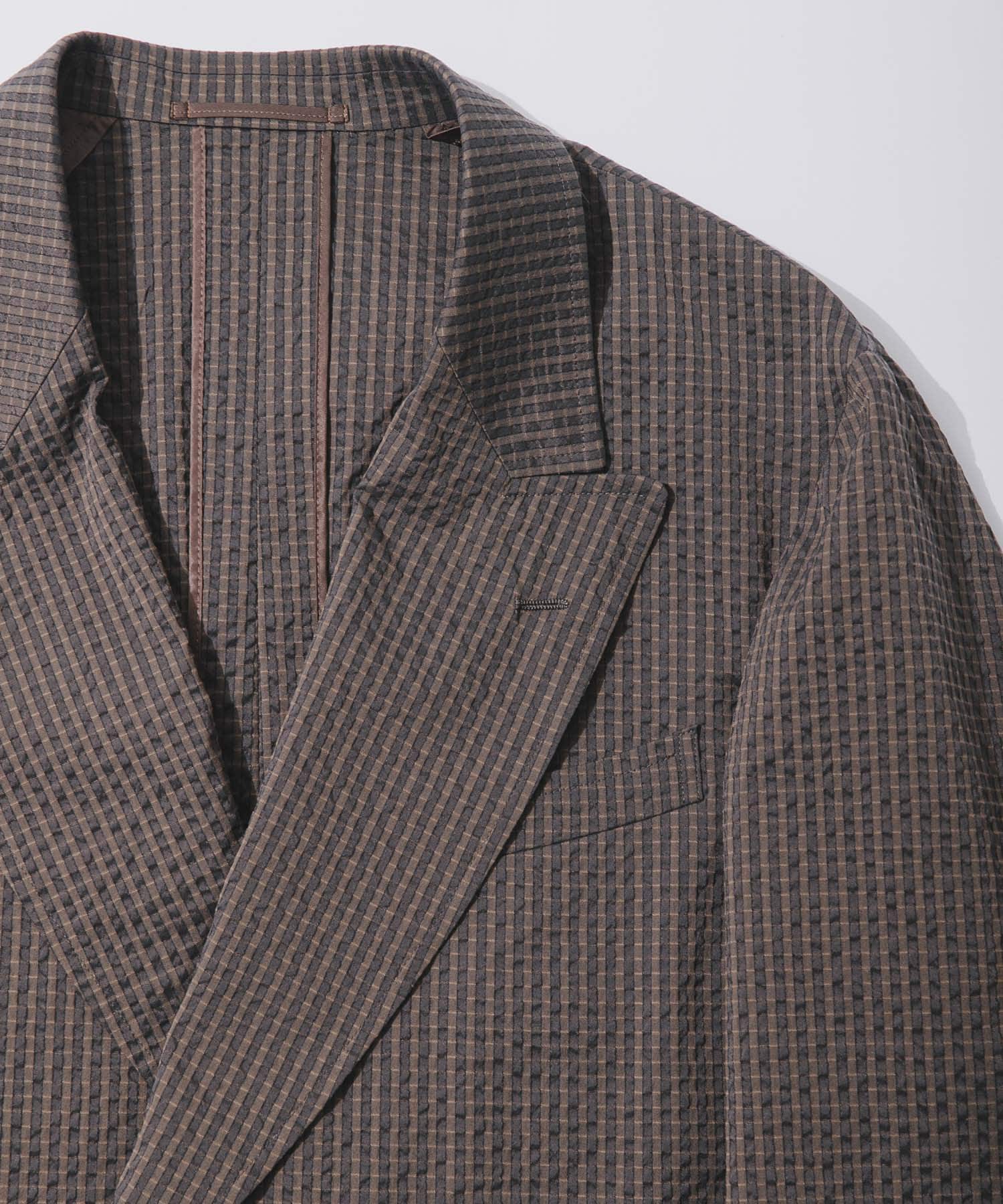 『別注』NEAT×URBS　DOT'S SEERSUCKER DOUBLE BROWN 46