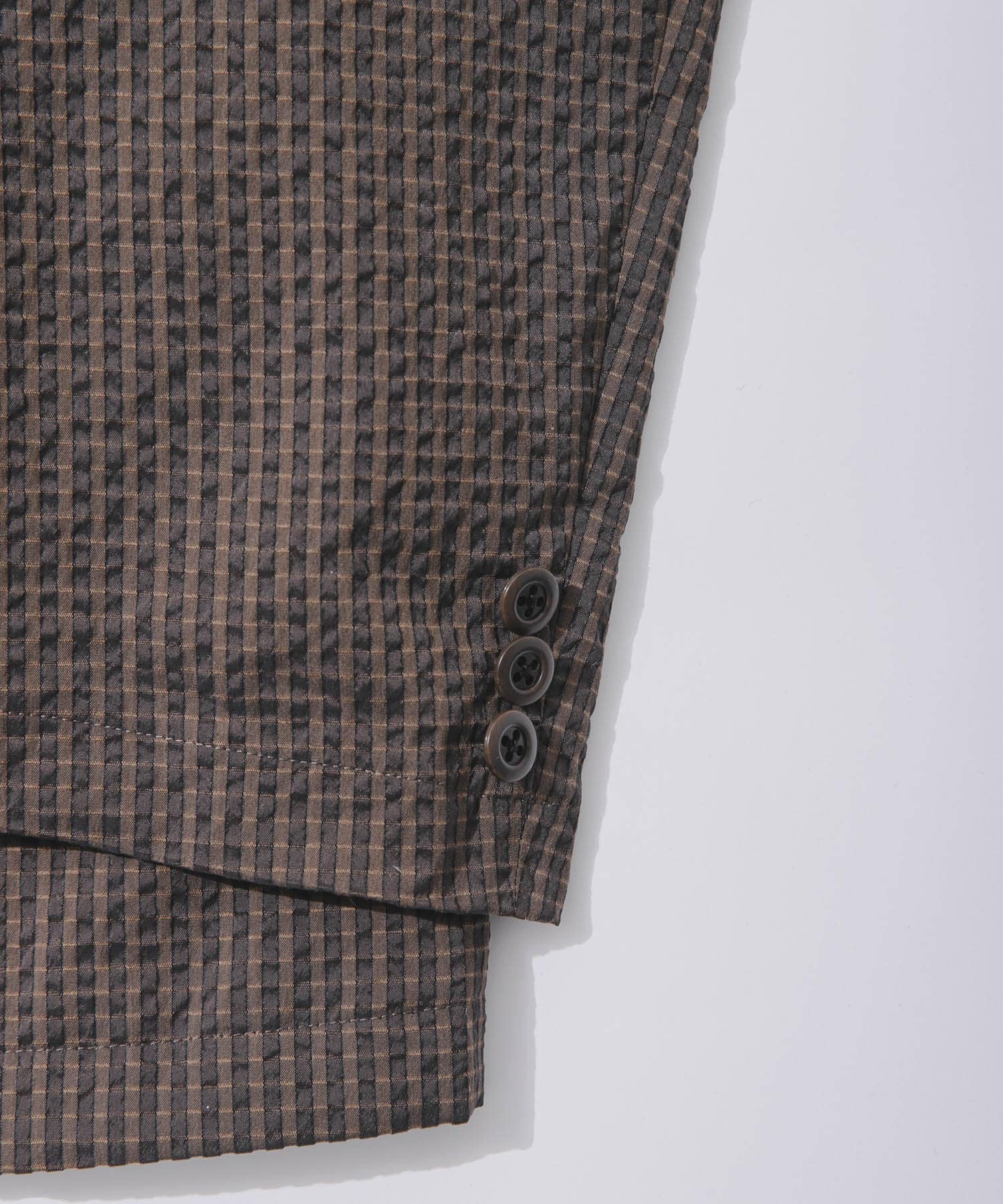 『別注』NEAT×URBS　DOT'S SEERSUCKER DOUBLE BROWN 46