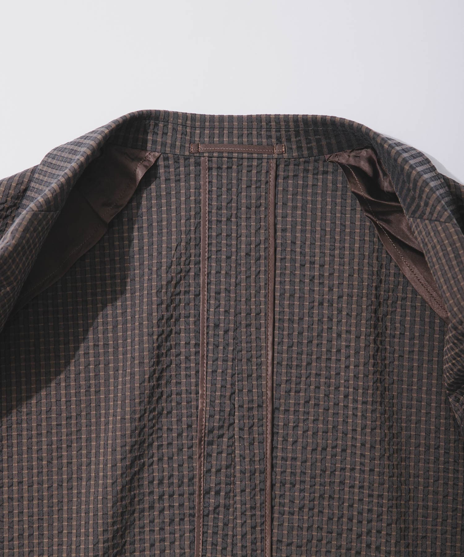 『別注』NEAT×URBS　DOT'S SEERSUCKER DOUBLE BROWN 46