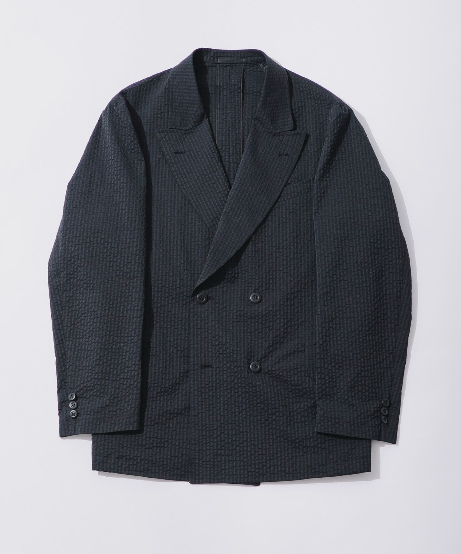 『別注』NEAT×URBS　DOT'S SEERSUCKER DOUBLE BLACK 46
