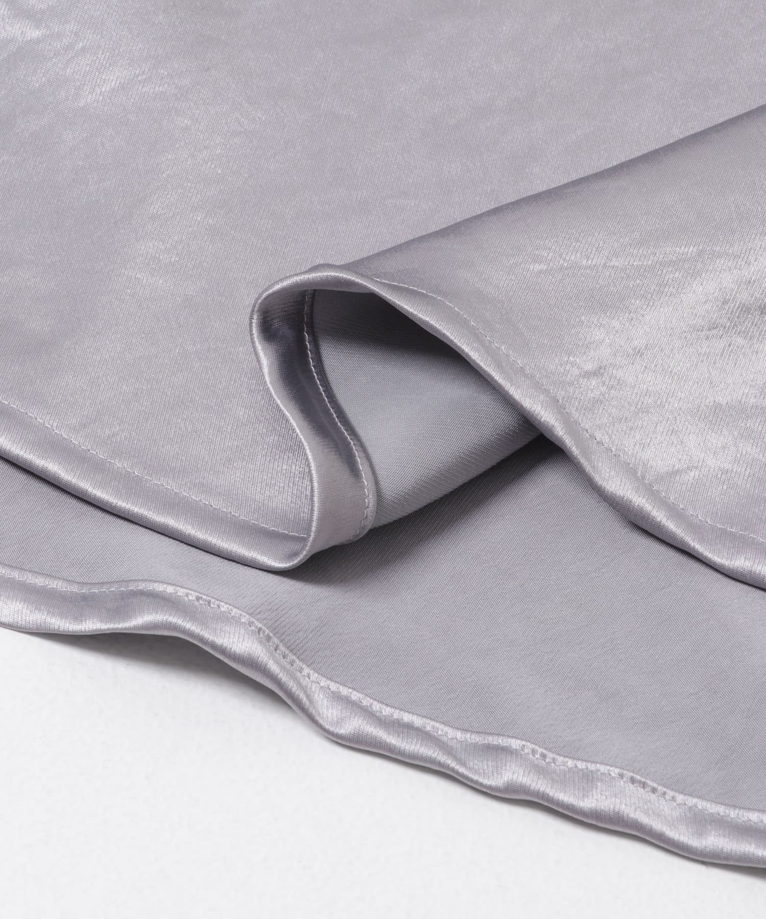 COOME　SATIN WRAP SKIRT GREY M