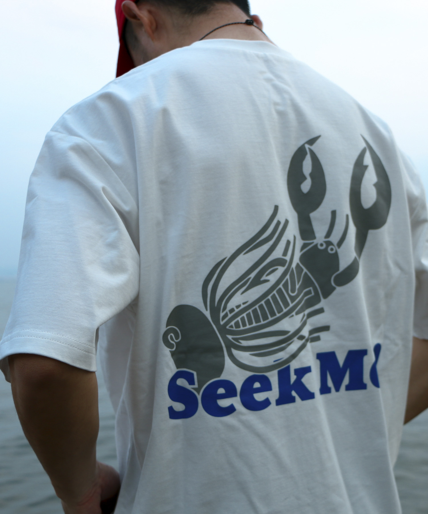 『別注』TASF×LAKE SEEKERS　SEEK ME! TEE WHITE M