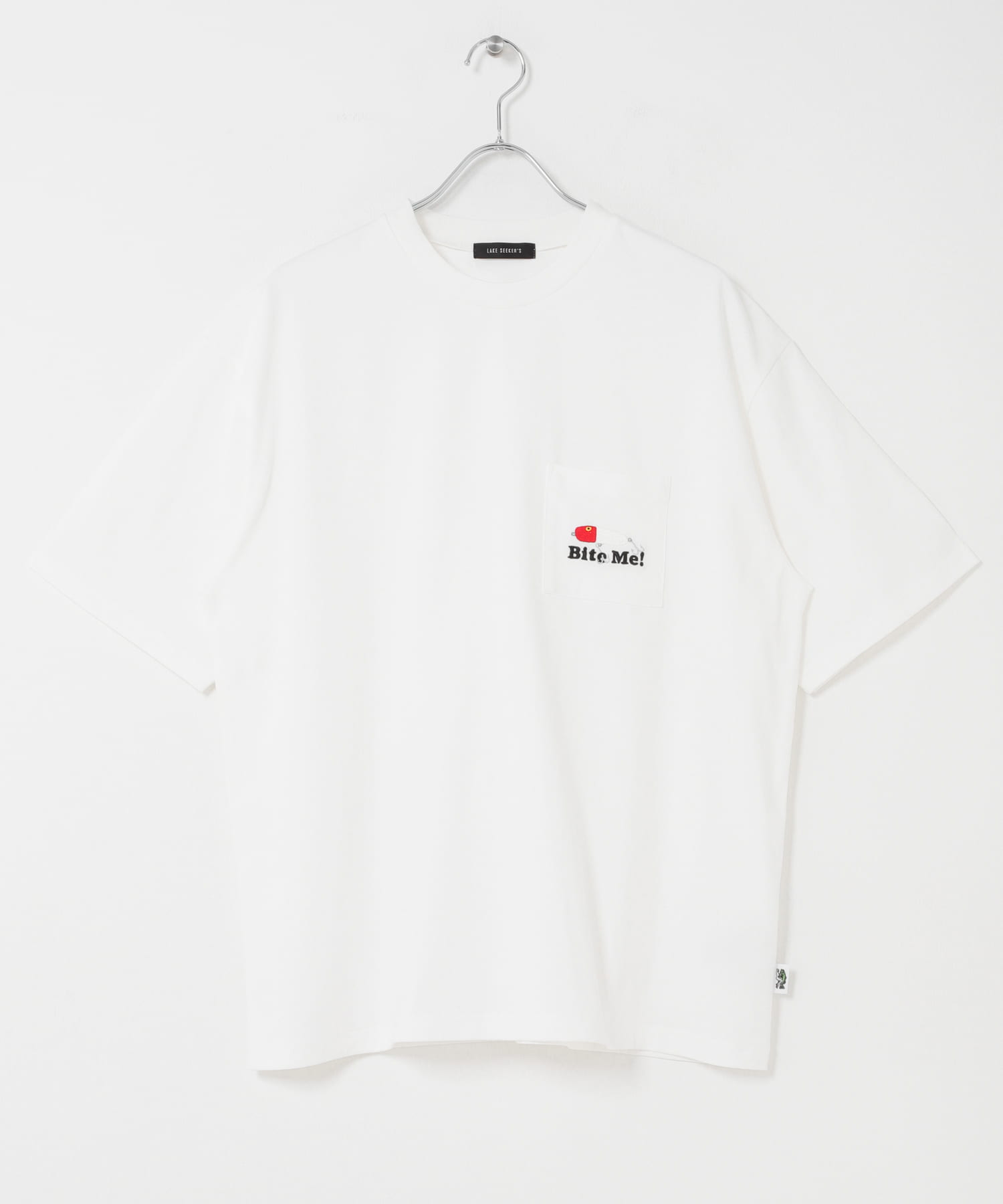『別注』TASF×LAKE SEEKERS　BITE ME! ポケットTEE WHITE M