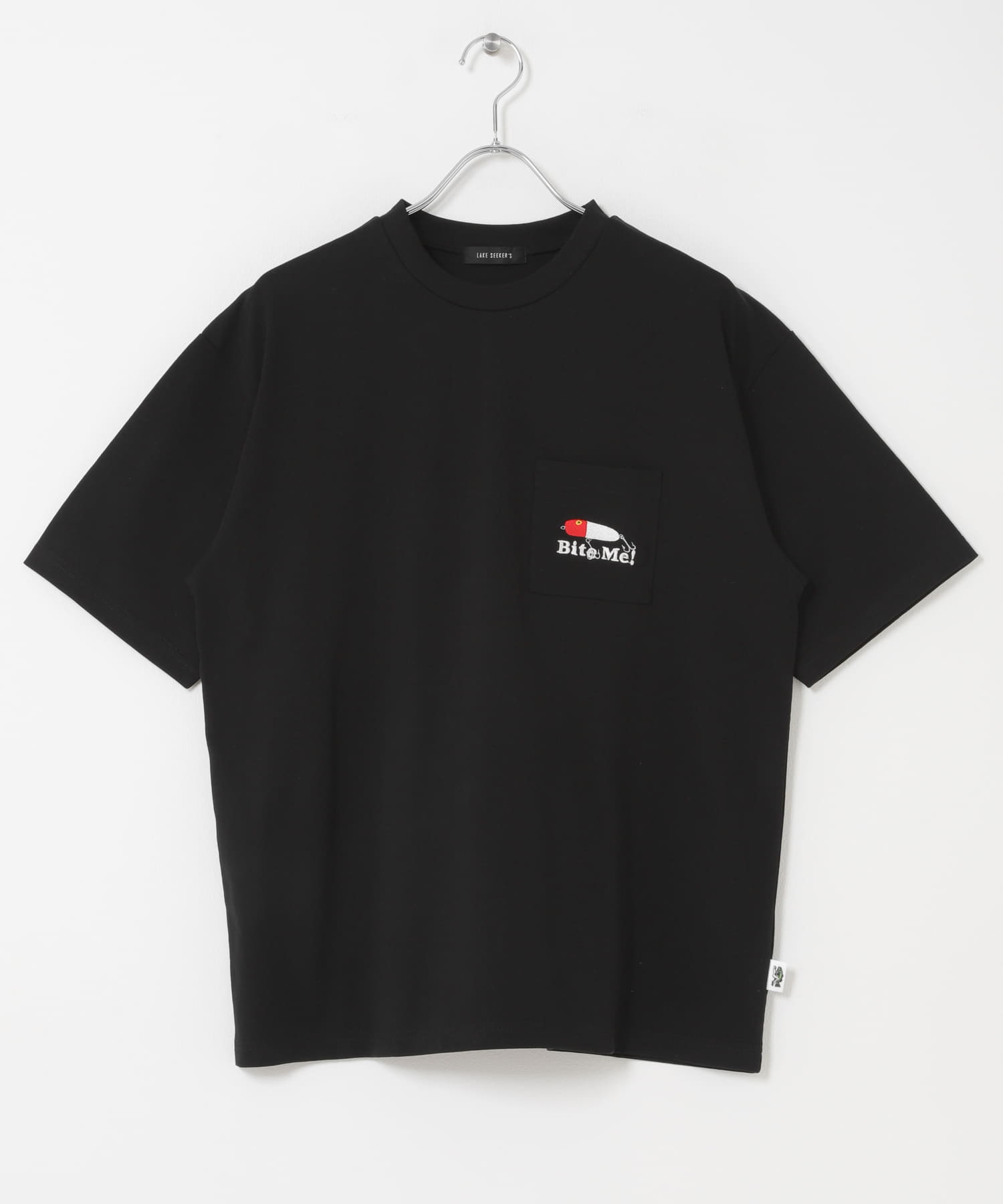 『別注』TASF×LAKE SEEKERS　BITE ME! ポケットTEE BLACK M