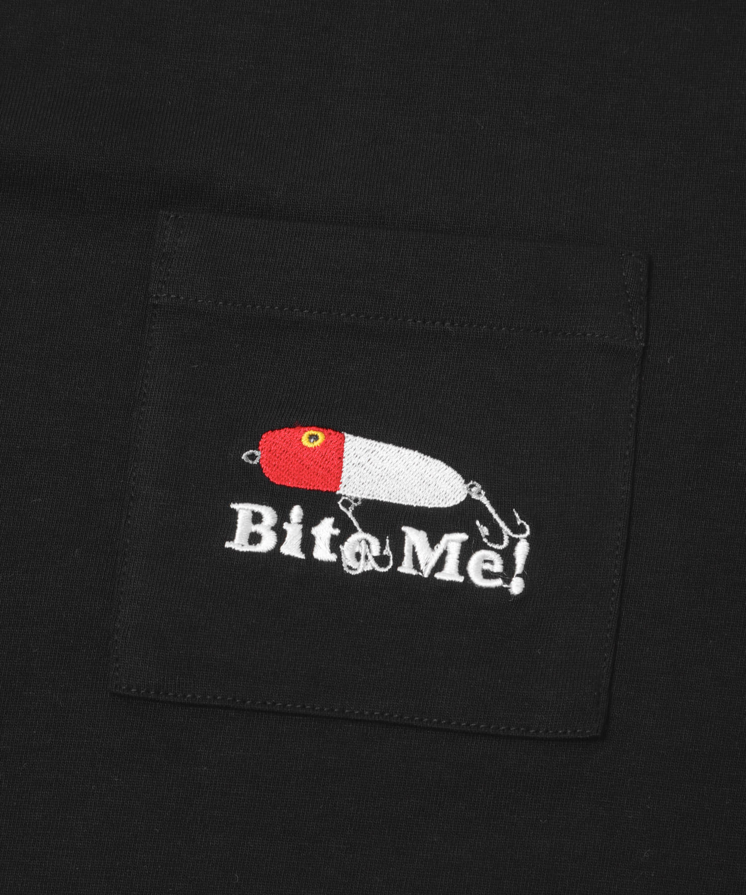 『別注』TASF×LAKE SEEKERS　BITE ME! ポケットTEE BLACK M