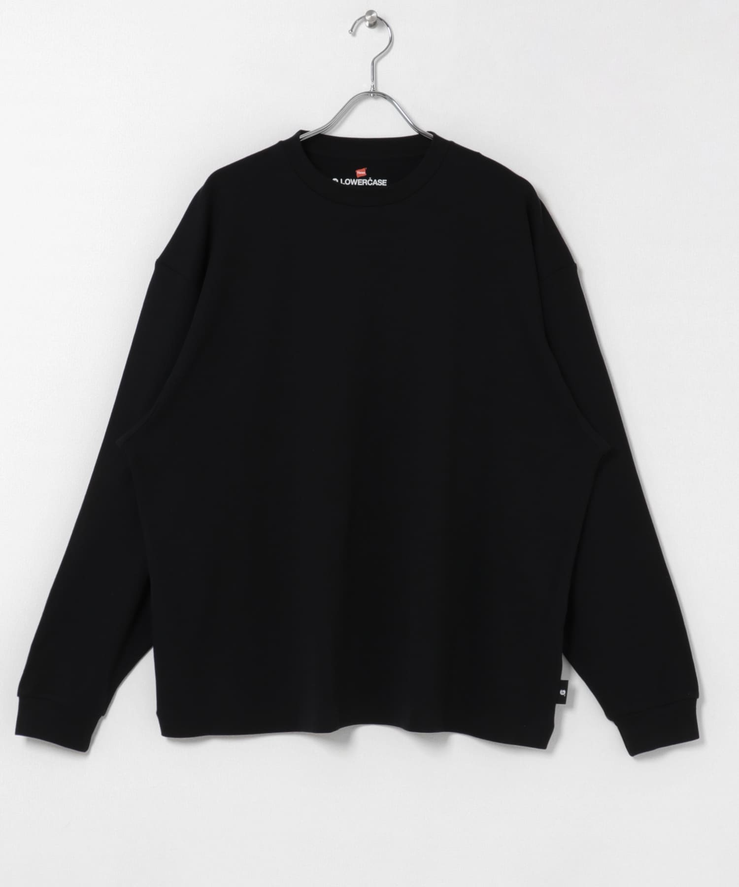 HANES×LOWERCASE　Crew Neck L/S Tee BLK M