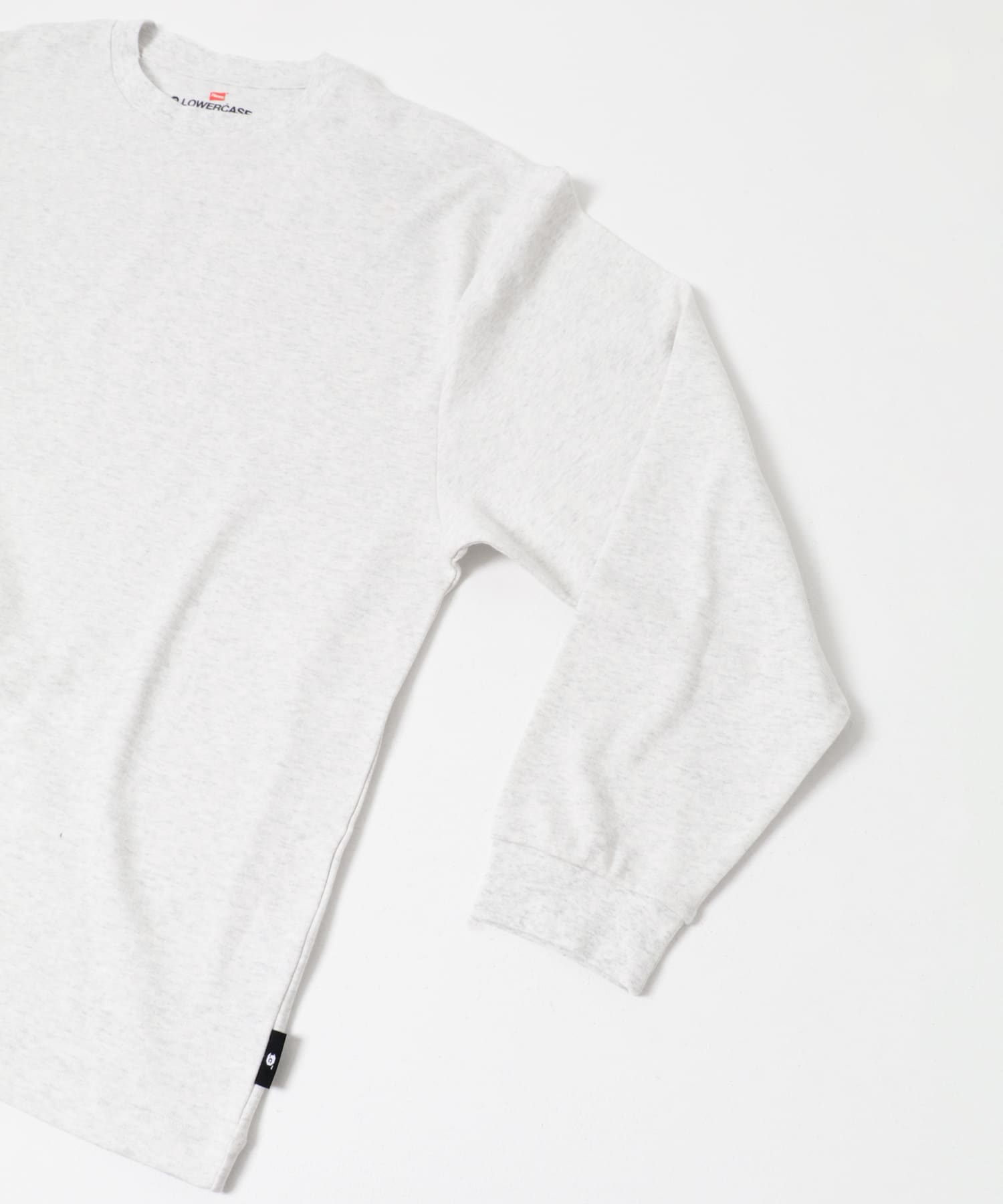 HANES×LOWERCASE　Crew Neck L/S Tee ASH M
