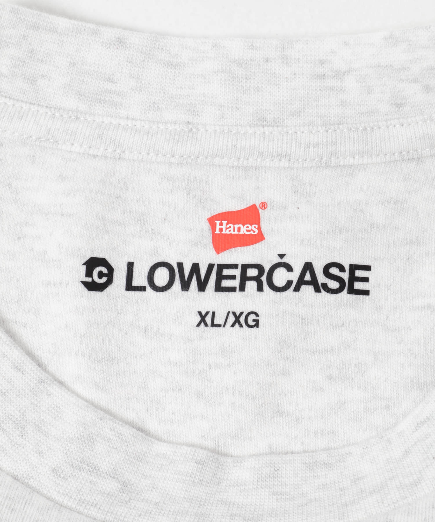 HANES×LOWERCASE　Crew Neck L/S Tee ASH M