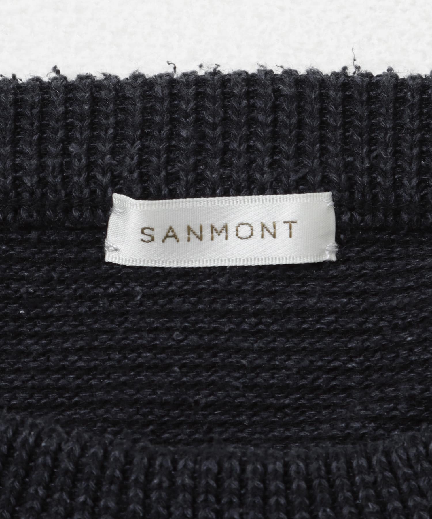 SANMONT　シルクニット長袖クルーネック DARKNAVY 1