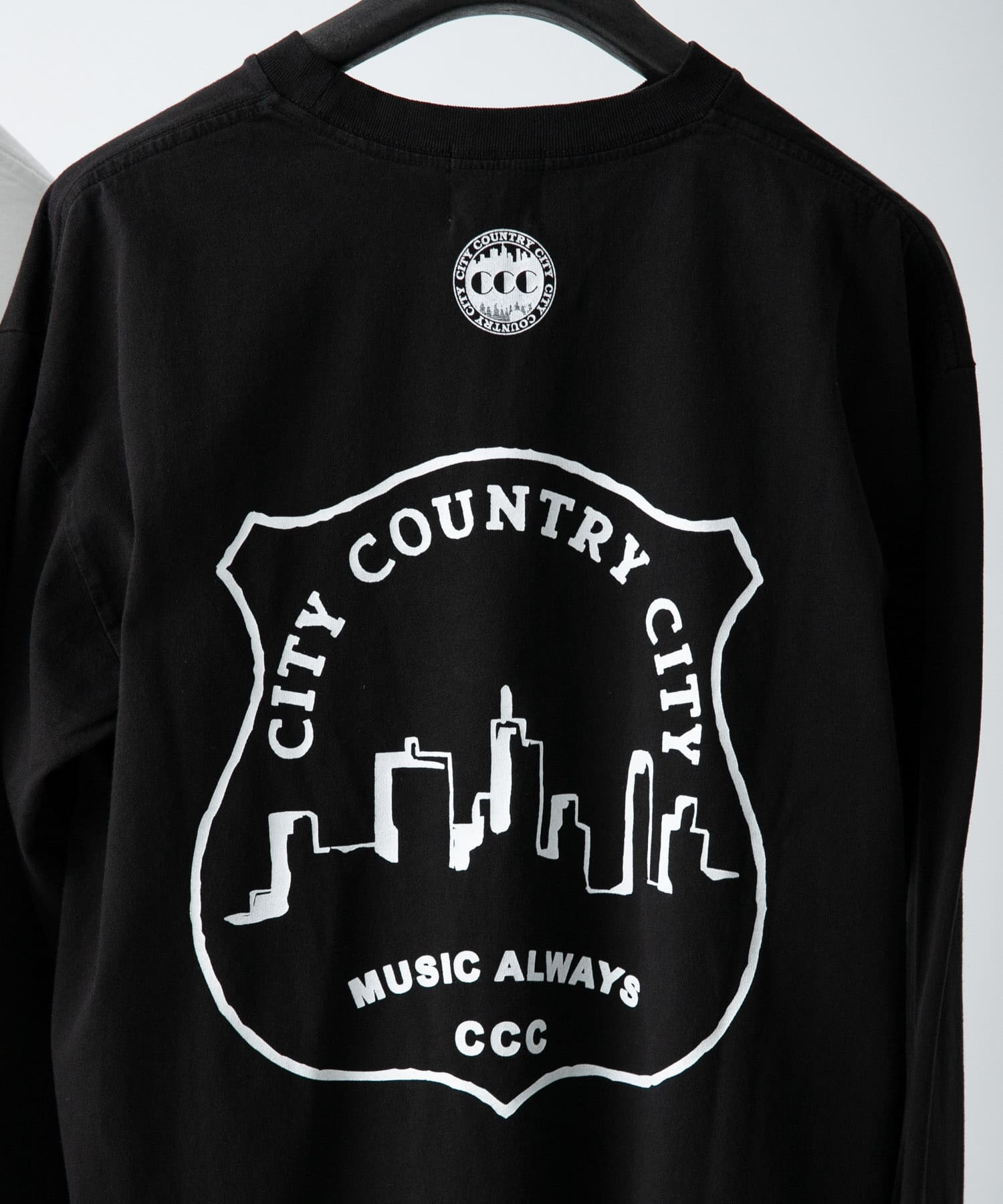 CITY COUNTRY CITY　L/S SHIRT MUSIC ALWAYS BLACK M