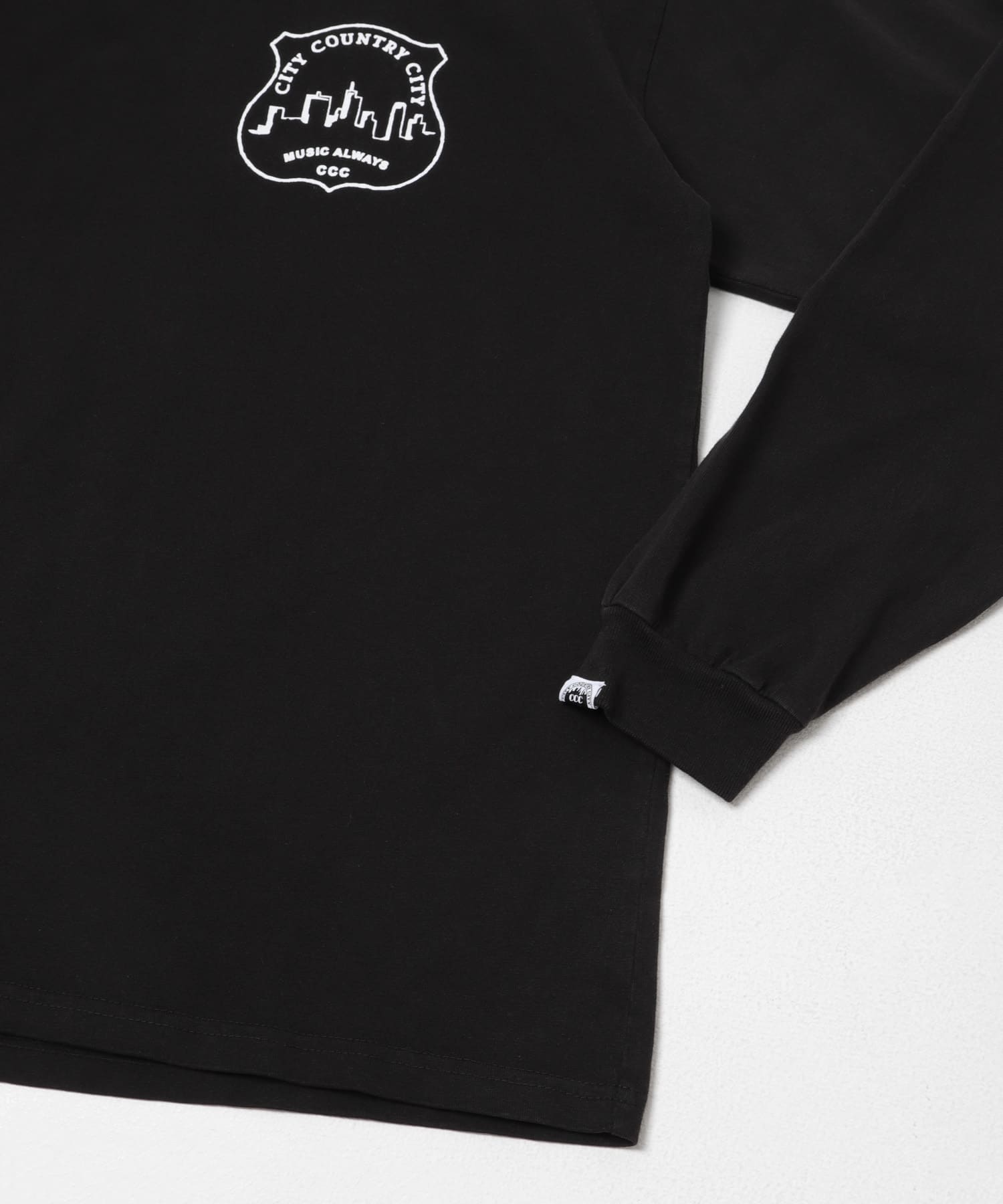 CITY COUNTRY CITY　L/S SHIRT MUSIC ALWAYS BLACK M