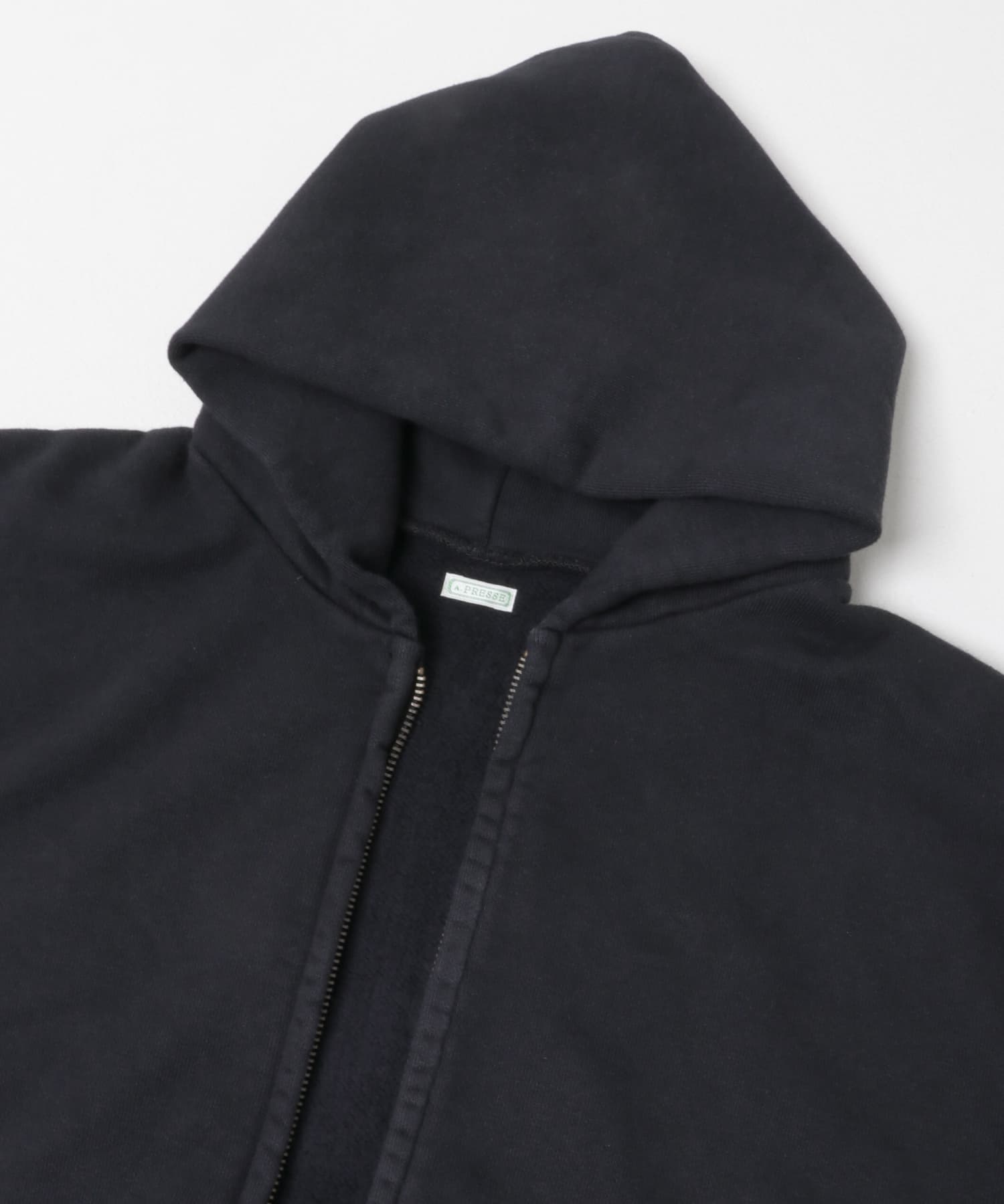 A PRESSE　Vintage Zip Sweat Hoodie BLACK 2