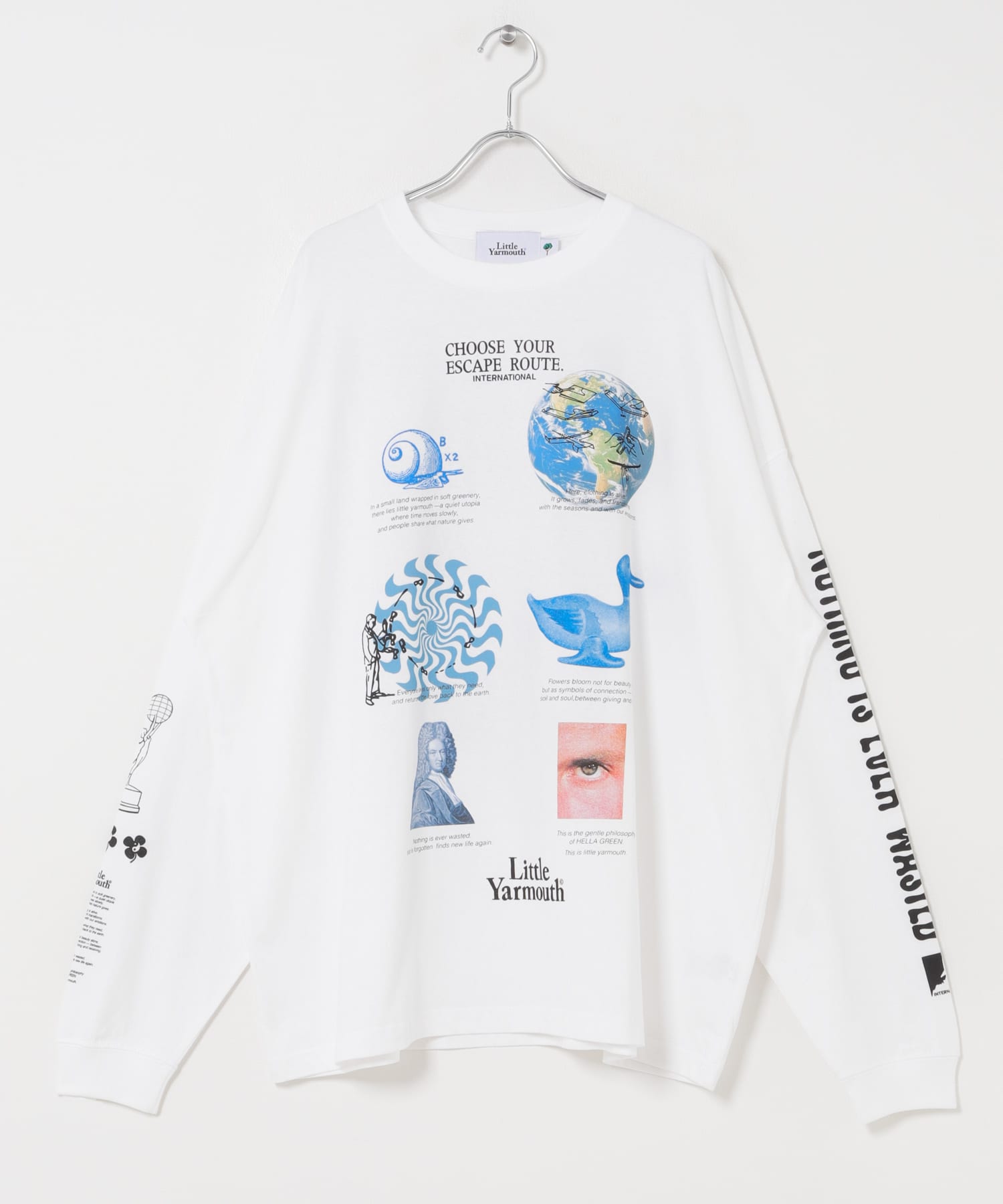 Little Yarmouth　PSYCHEDELIC T-SHIRTS WHITE L