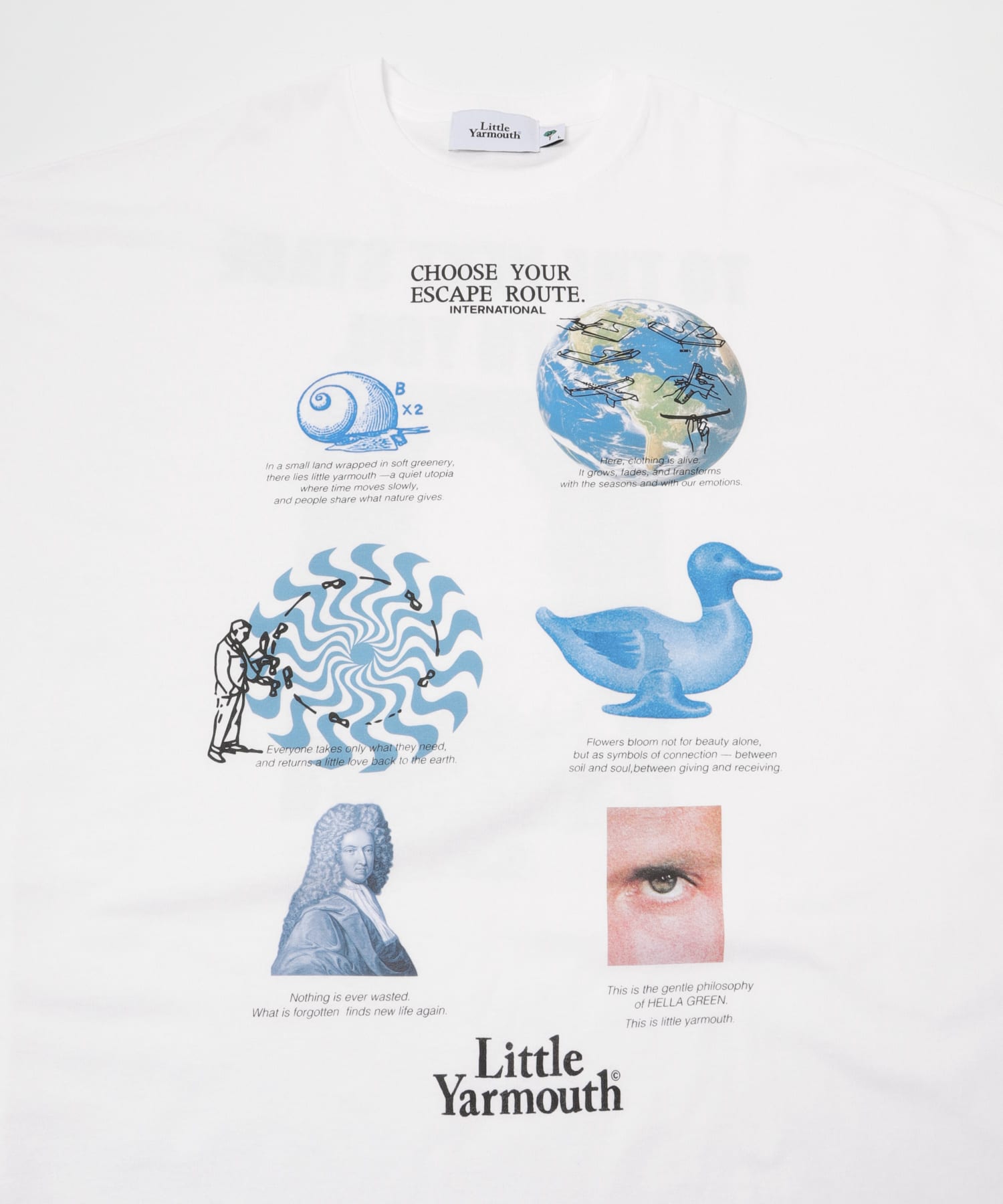 Little Yarmouth　PSYCHEDELIC T-SHIRTS WHITE L