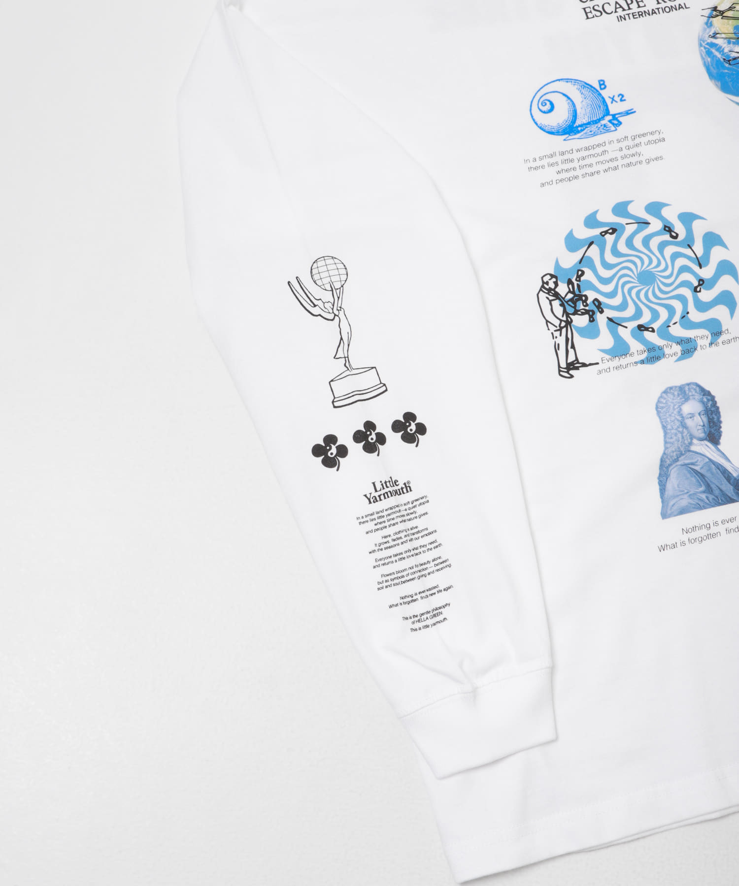 Little Yarmouth　PSYCHEDELIC T-SHIRTS WHITE L