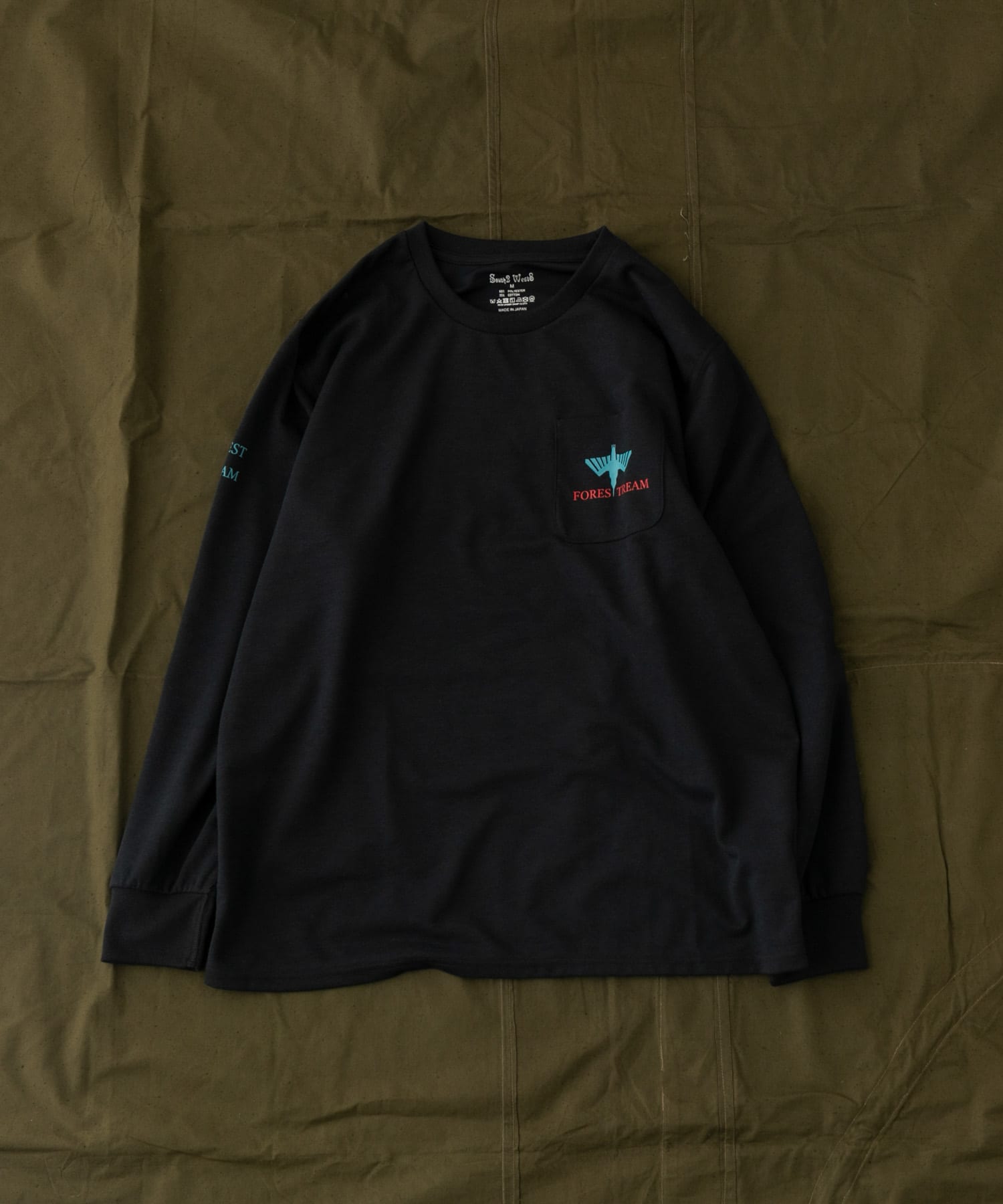 South2 West8　L/S ROUND POCKET TEE-F