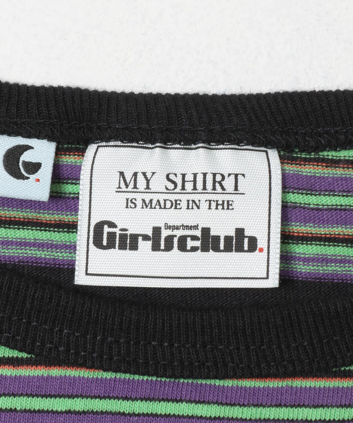 Girls department Club　W.BORDER TANK LAYER LS BLACK Free