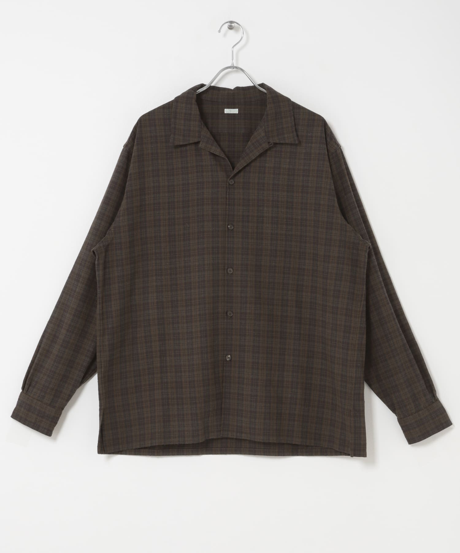 A PRESSE　Silk Nep Loop Collar Shirts