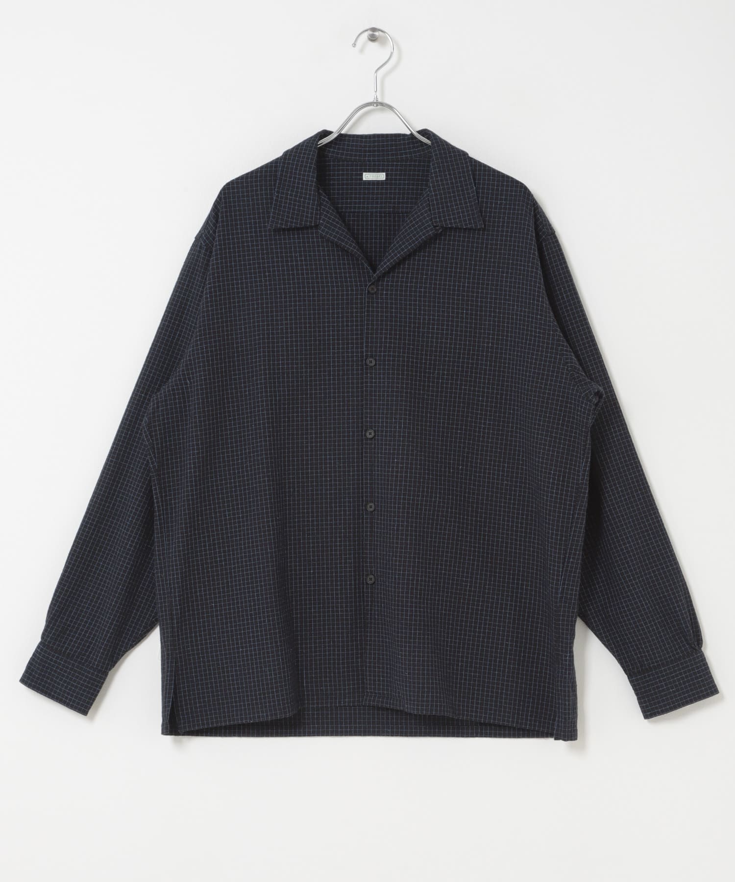 A PRESSE　Silk Nep Loop Collar Shirts