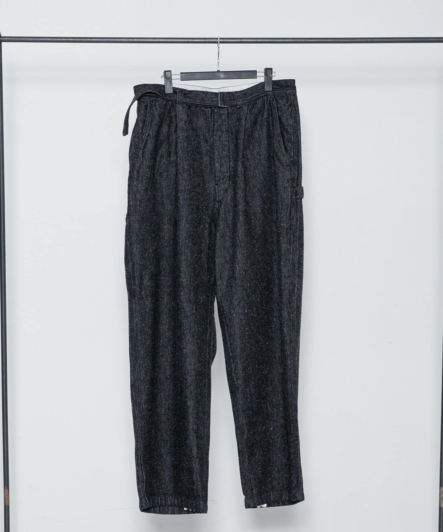 SANMONT　シルクデニムベルテッドパンツ