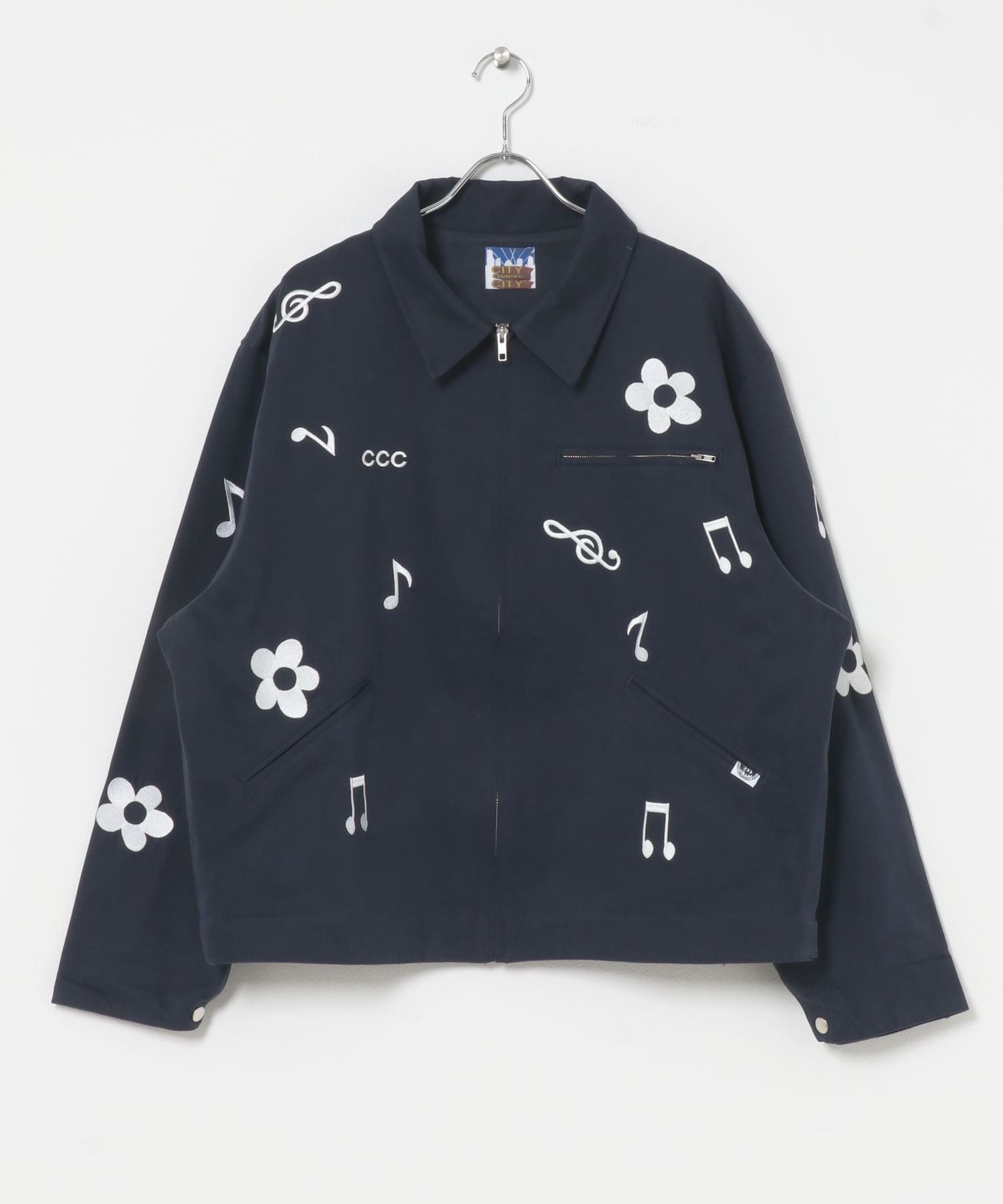 CITY COUNTRY CITY　EMBROIDERYMOLSKIN BLOUSON