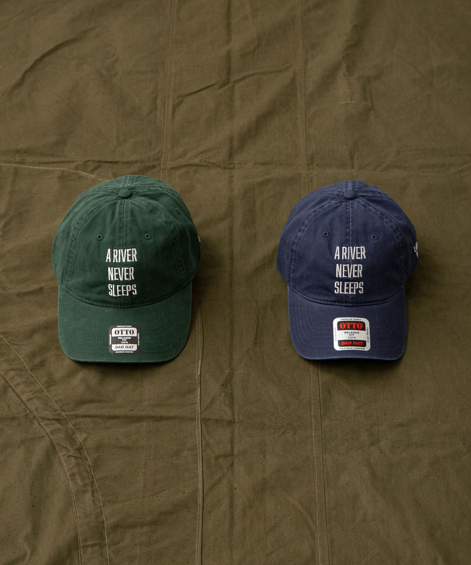 South2 West8　STRAP BACK CAP-A RIVER NEVER SLEEP Green One