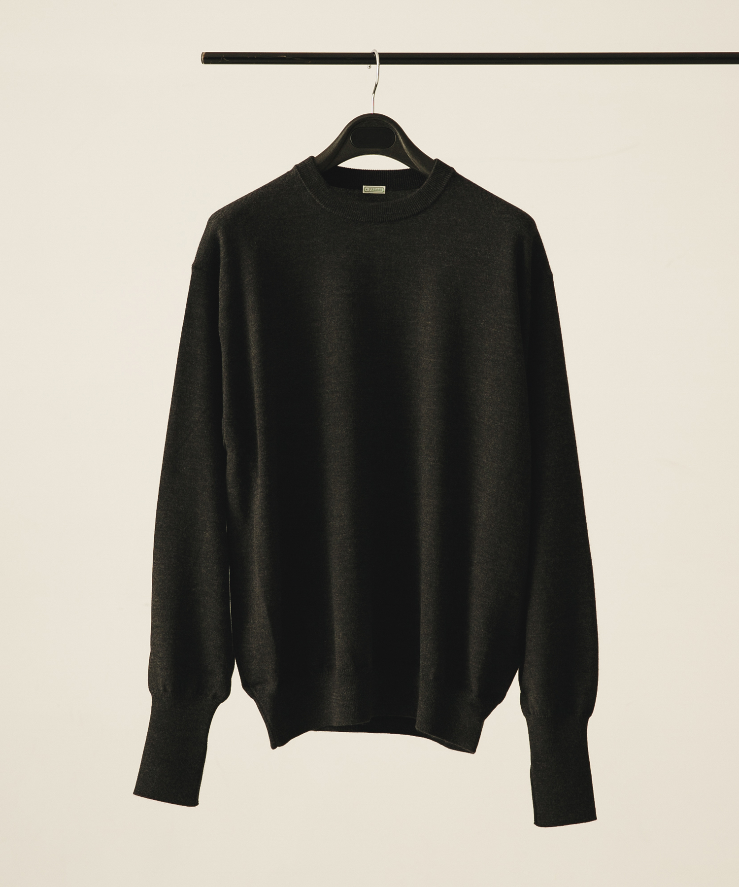 A PRESSE　Wool Knit Crew Neck Sweater