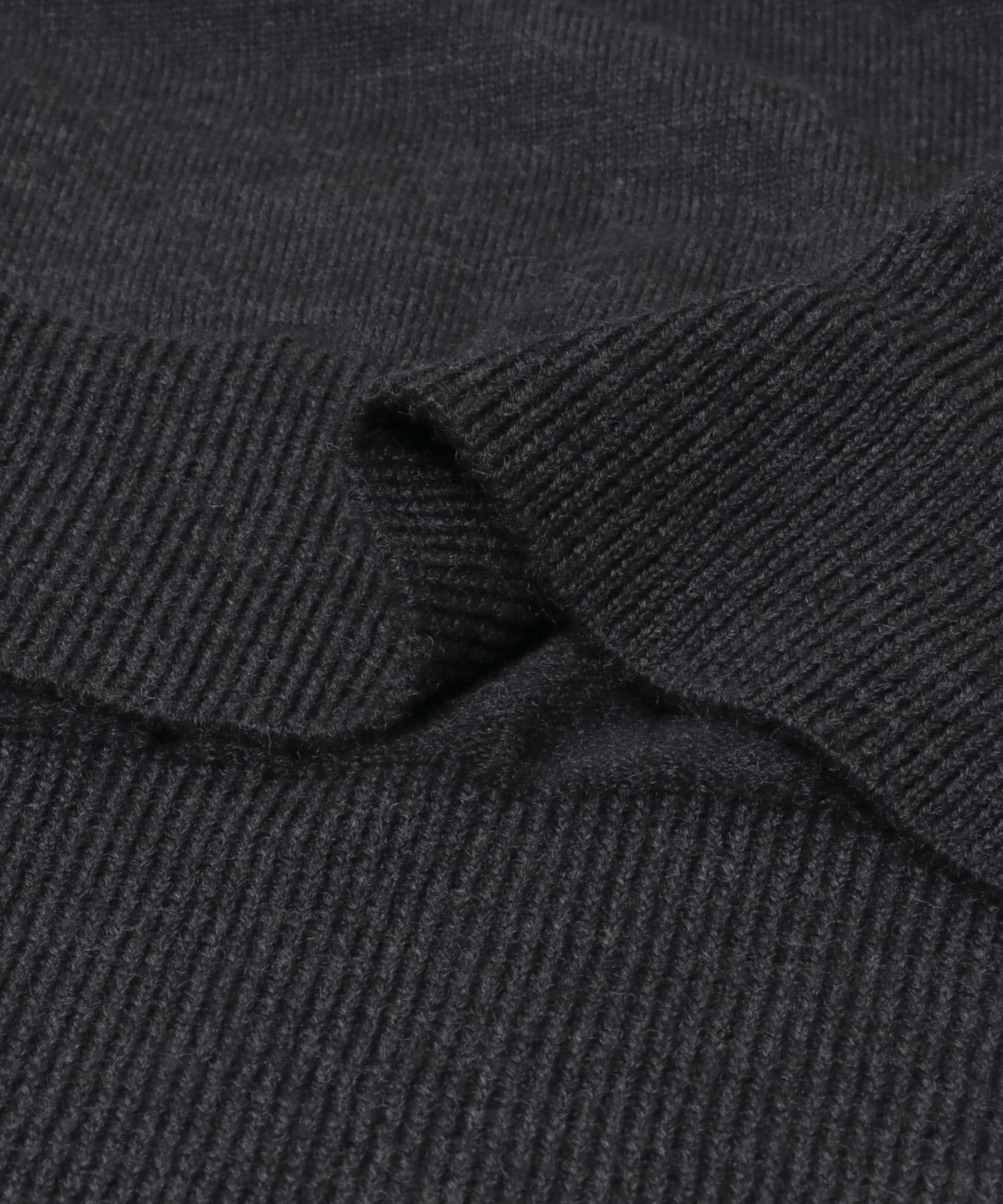 A PRESSE　Wool Knit Crew Neck Sweater CHARCOAL 2