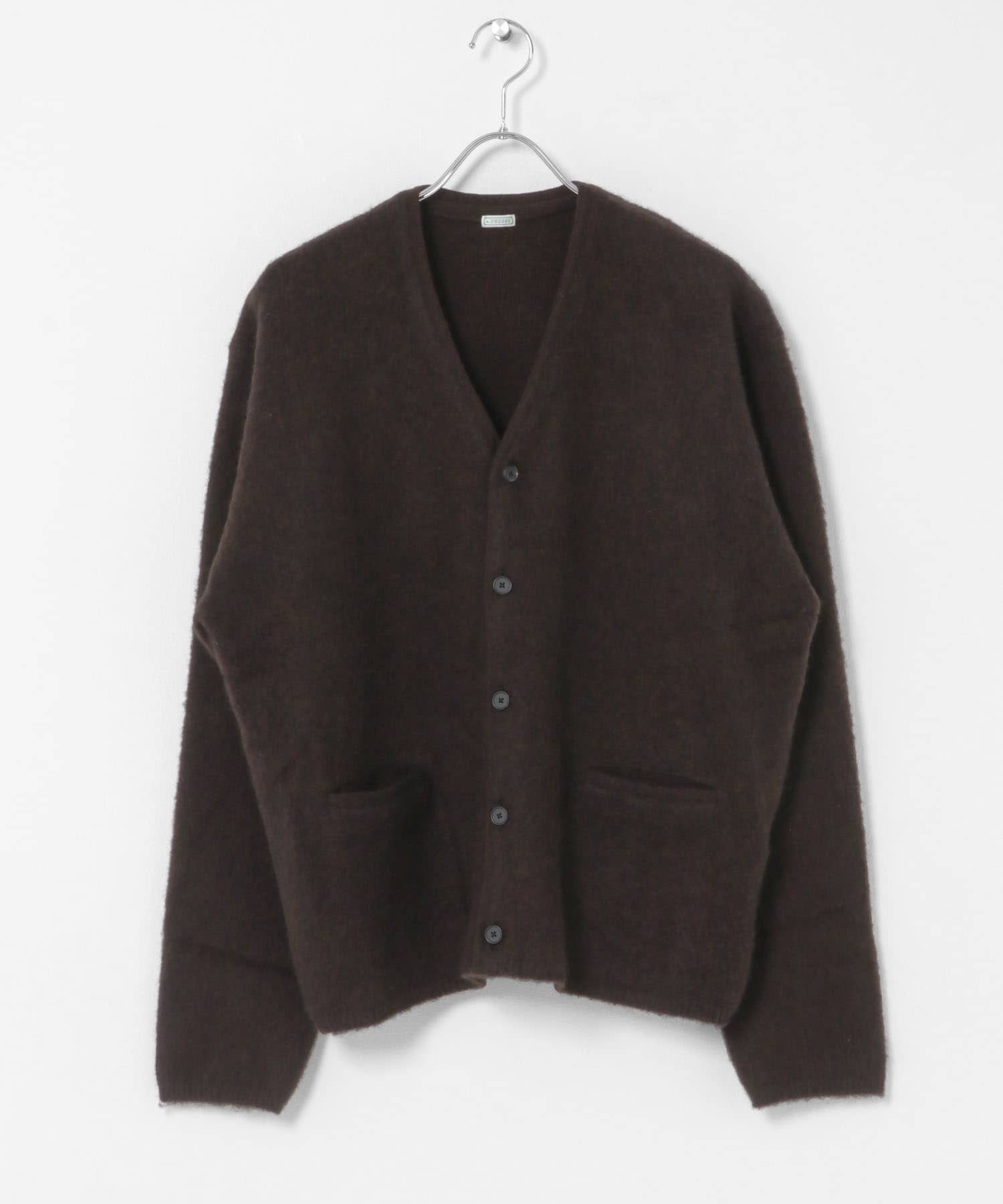 A PRESSE　Brushed Cashmere Middle Gauge Cardigan