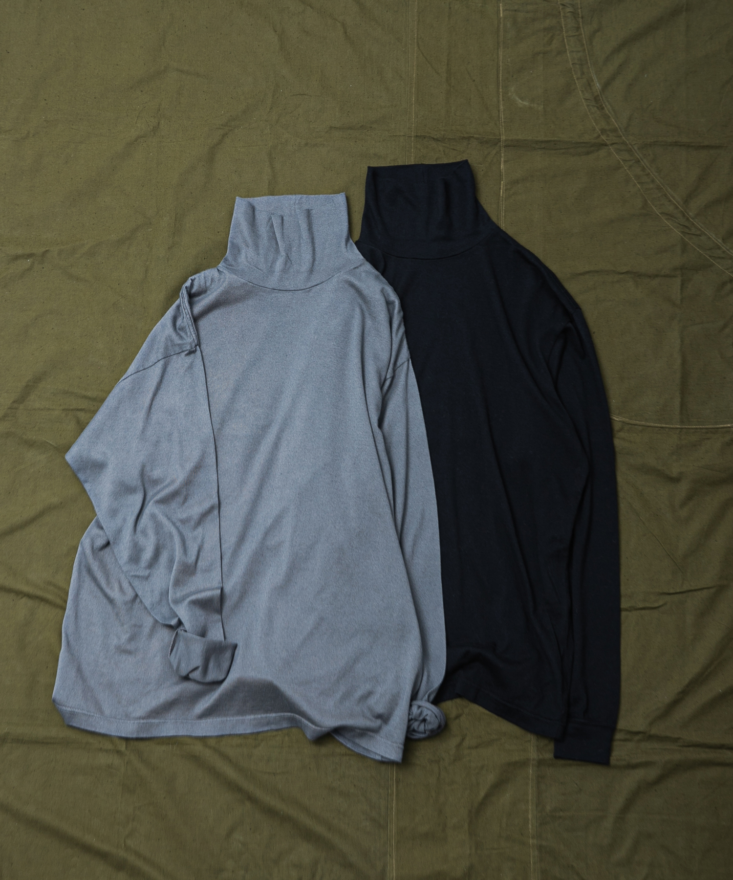 HERILL　COTTONCASHMERE TURTLENECKS GRAY 2