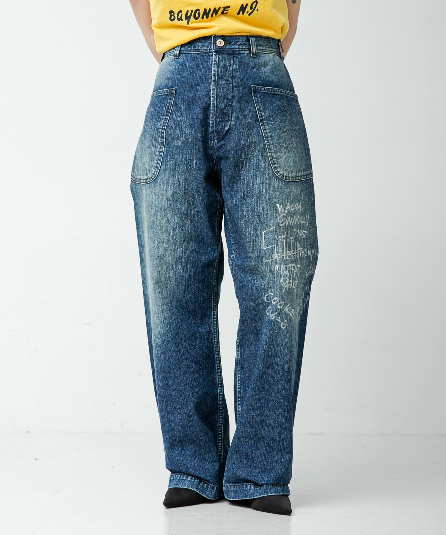 HERILL W.NAVYdenim UTILITY PANTS(0 1/VTGWORN): ボトム｜URBAN 