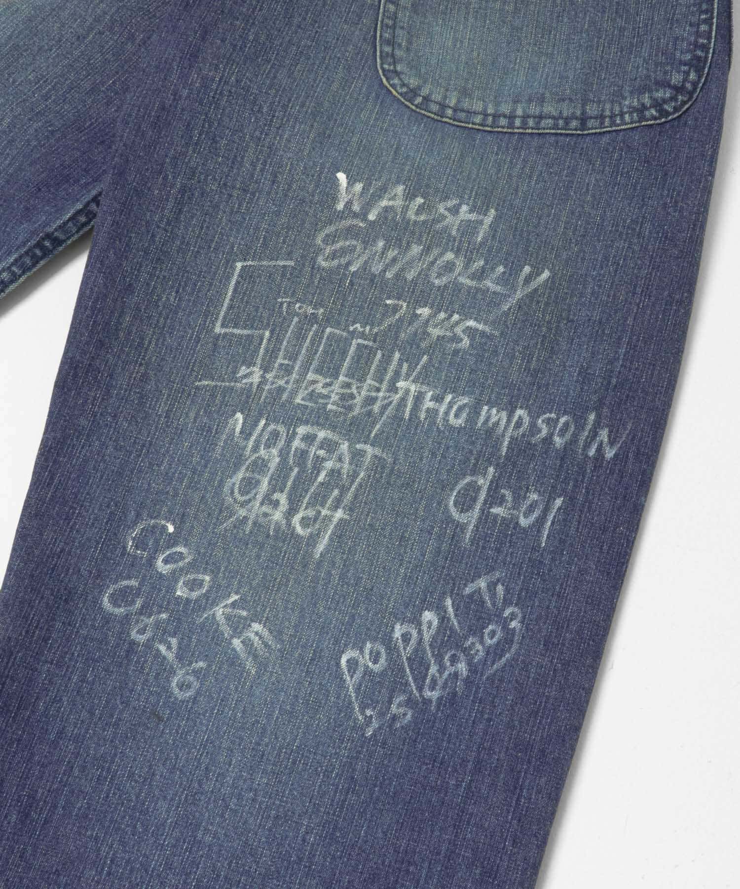 HERILL　W.NAVYdenim UTILITY PANTS 1/VTGWORN 0