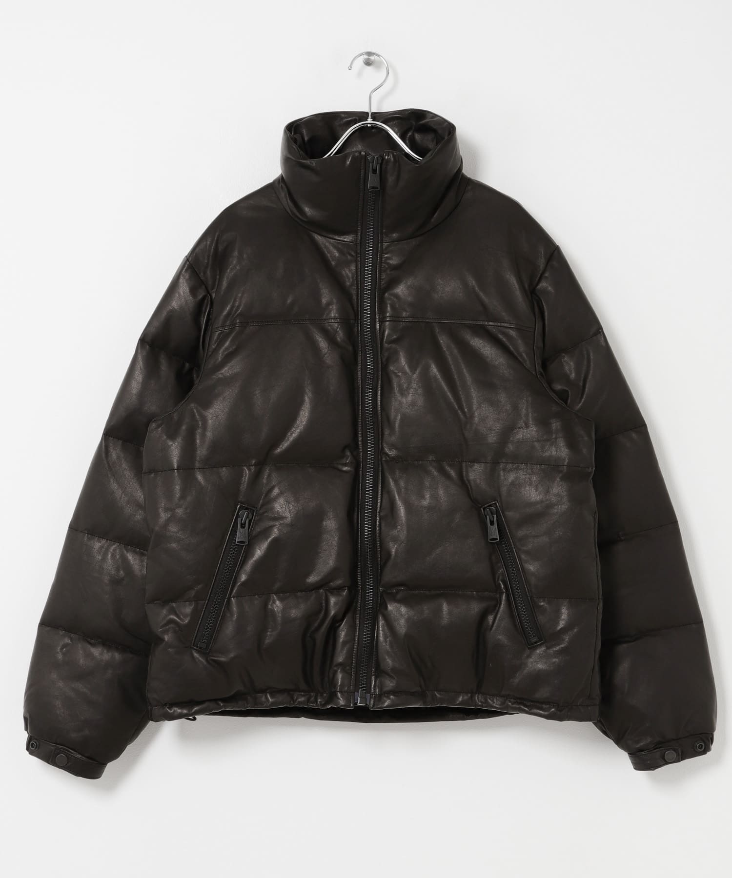 A LEATHER　DOWN JACKET