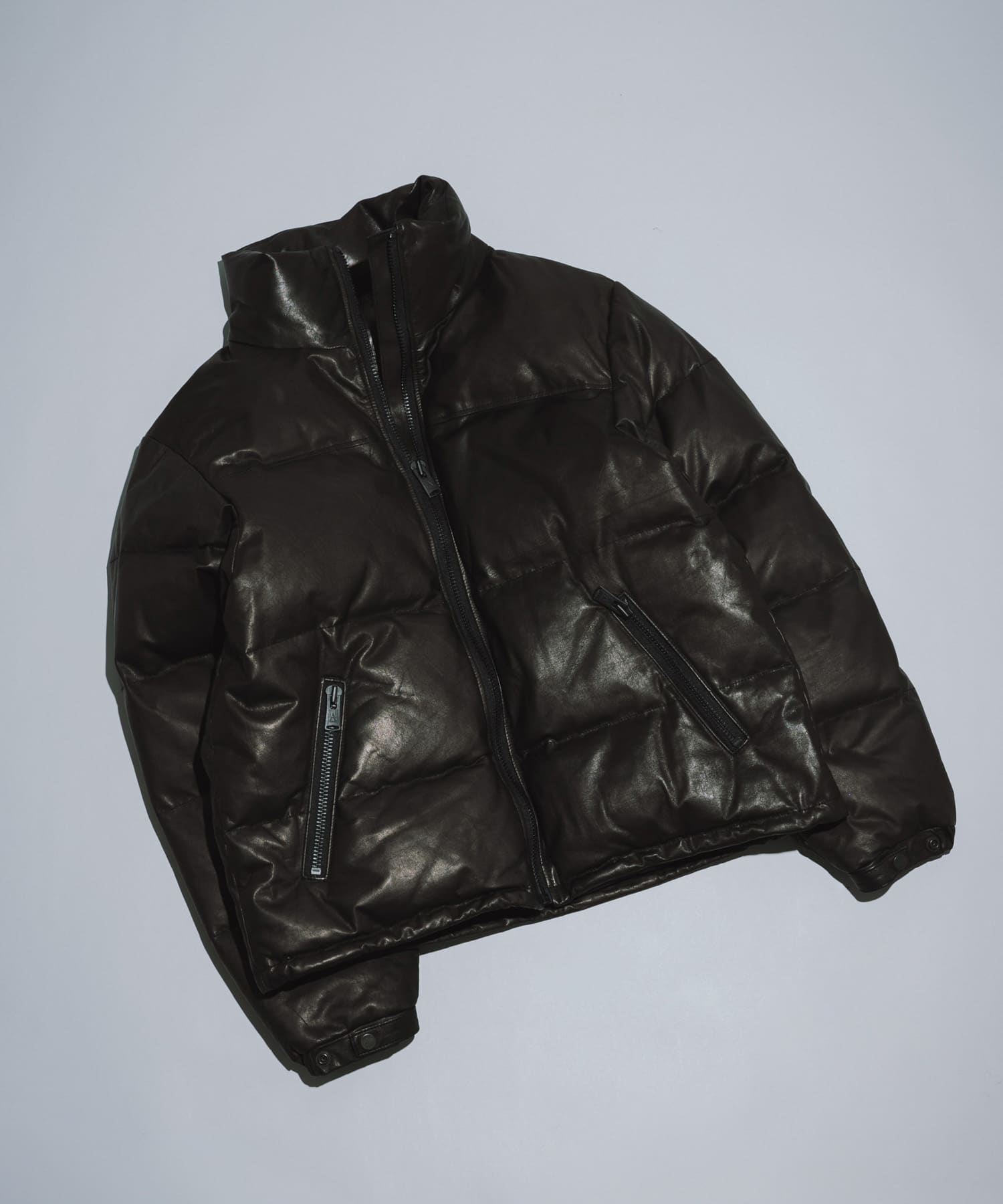 A LEATHER　DOWN JACKET