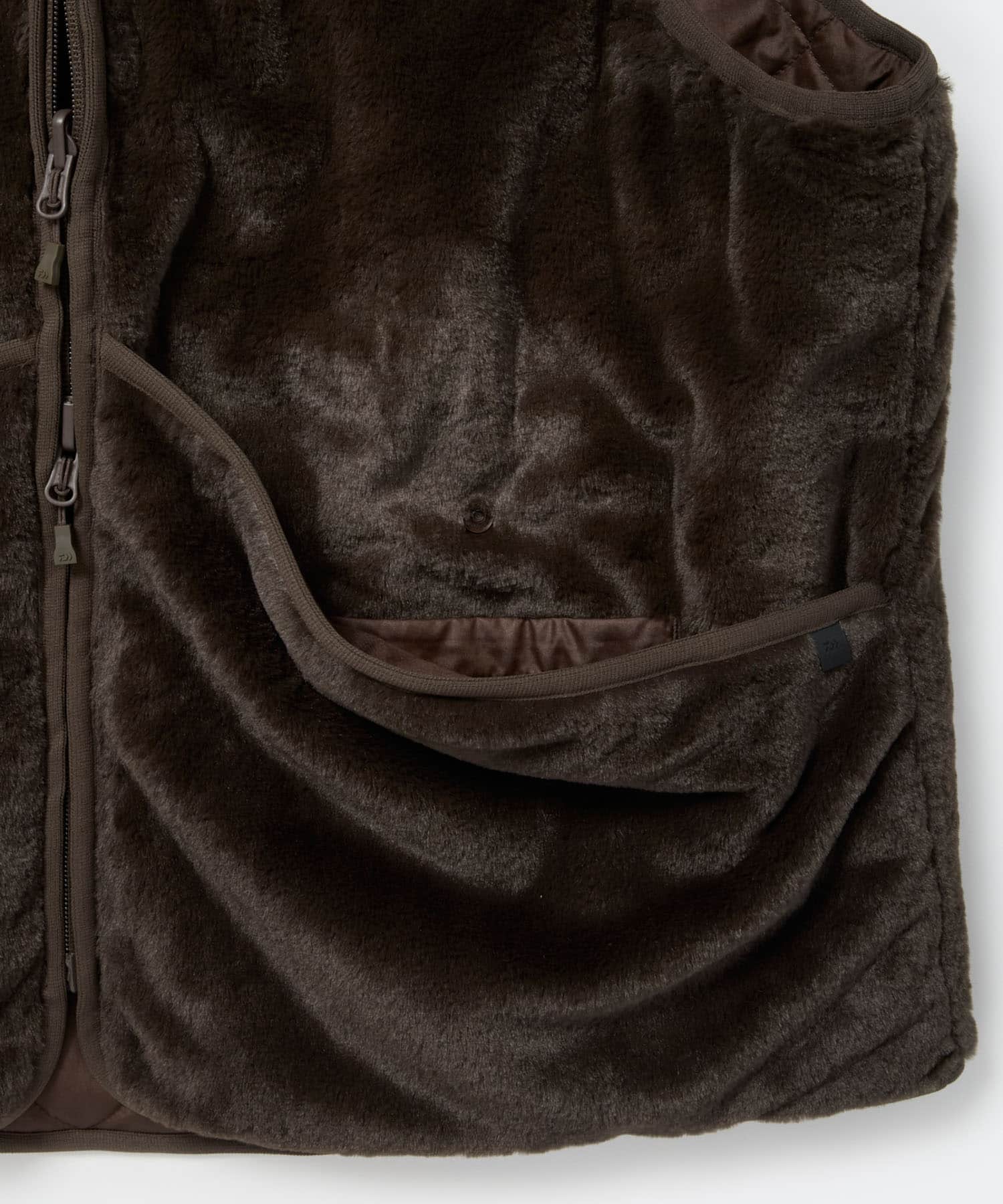 DAIWA PIER39　TECH BRITISH HUNTER FUR VEST D.BROWN M