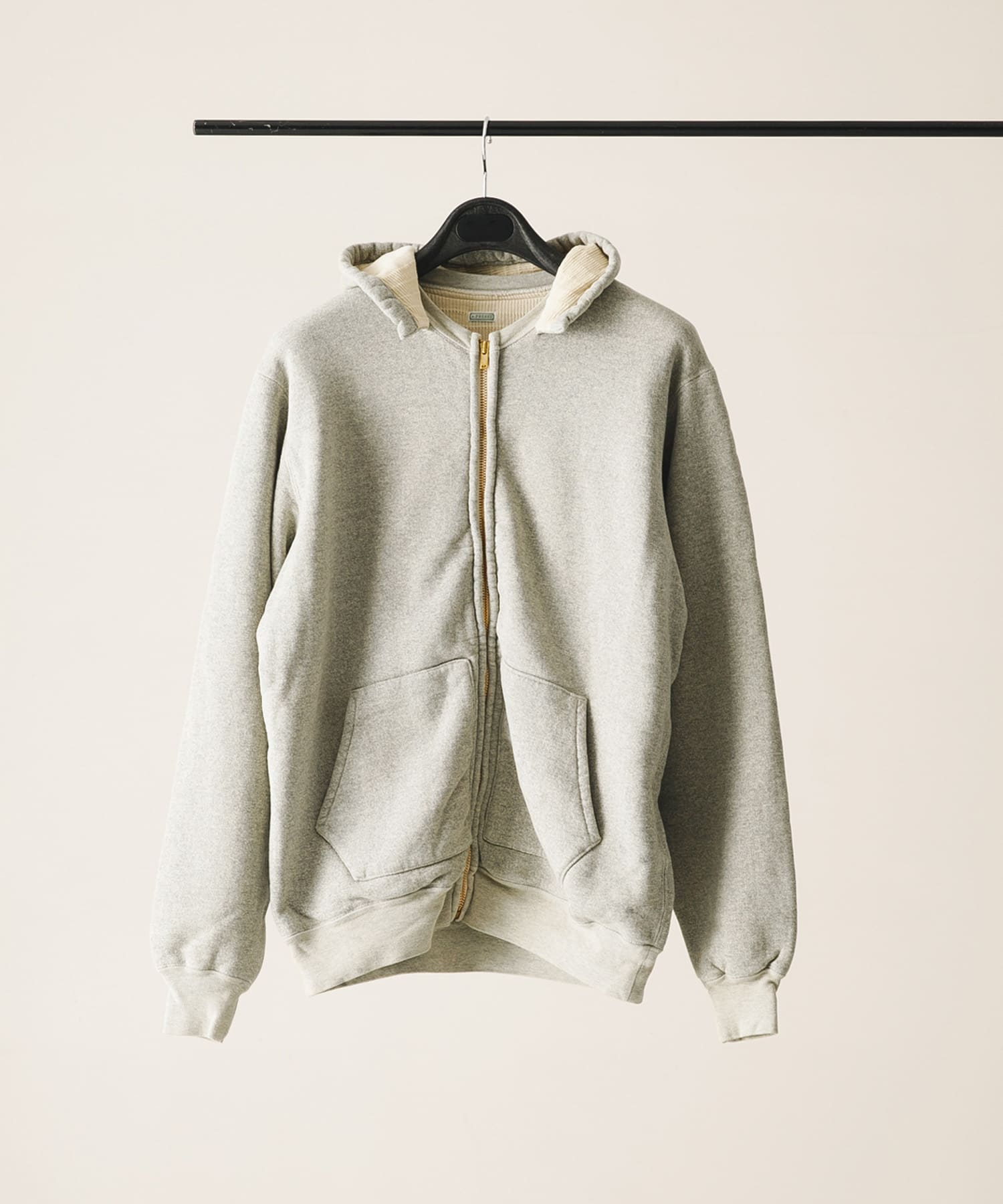 A PRESSE　Vintage Attached Hood Zip Parka